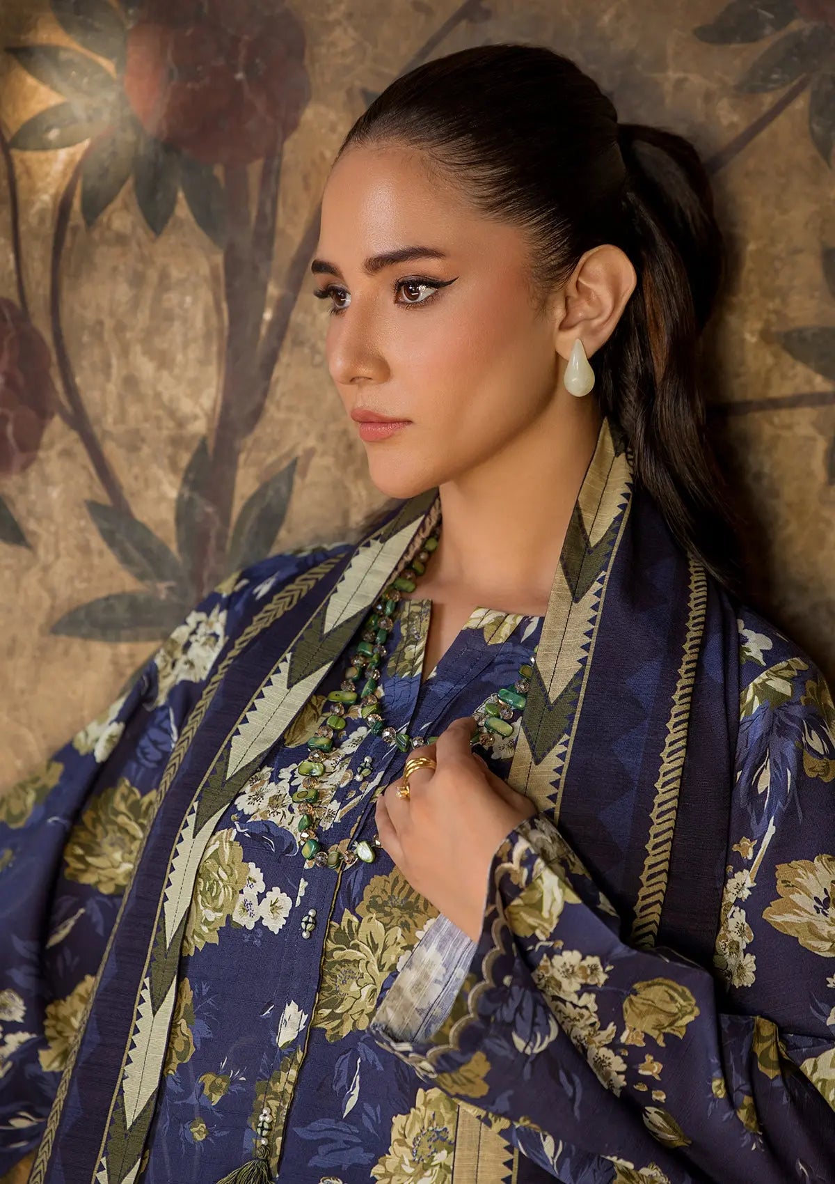 EMBROIDERED KHADDAR BT6512-NBL Bin Tayyab