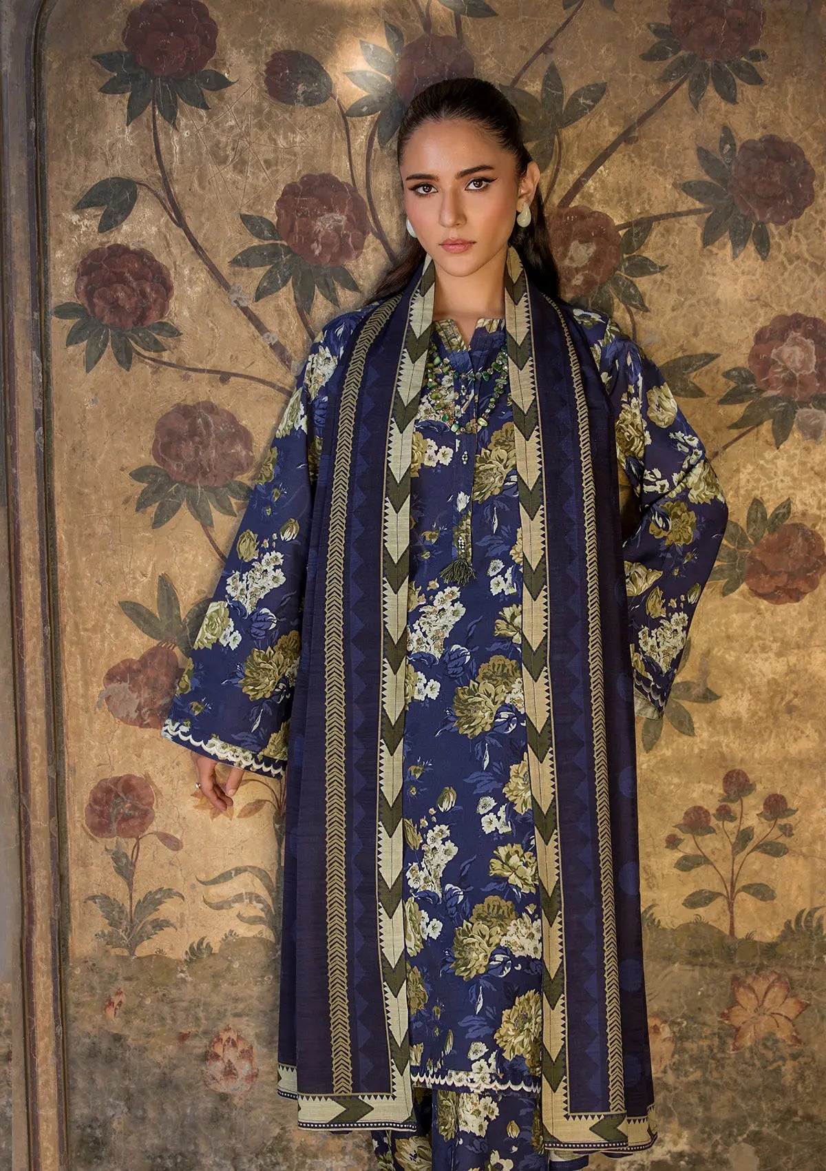 EMBROIDERED KHADDAR BT6512-NBL Bin Tayyab