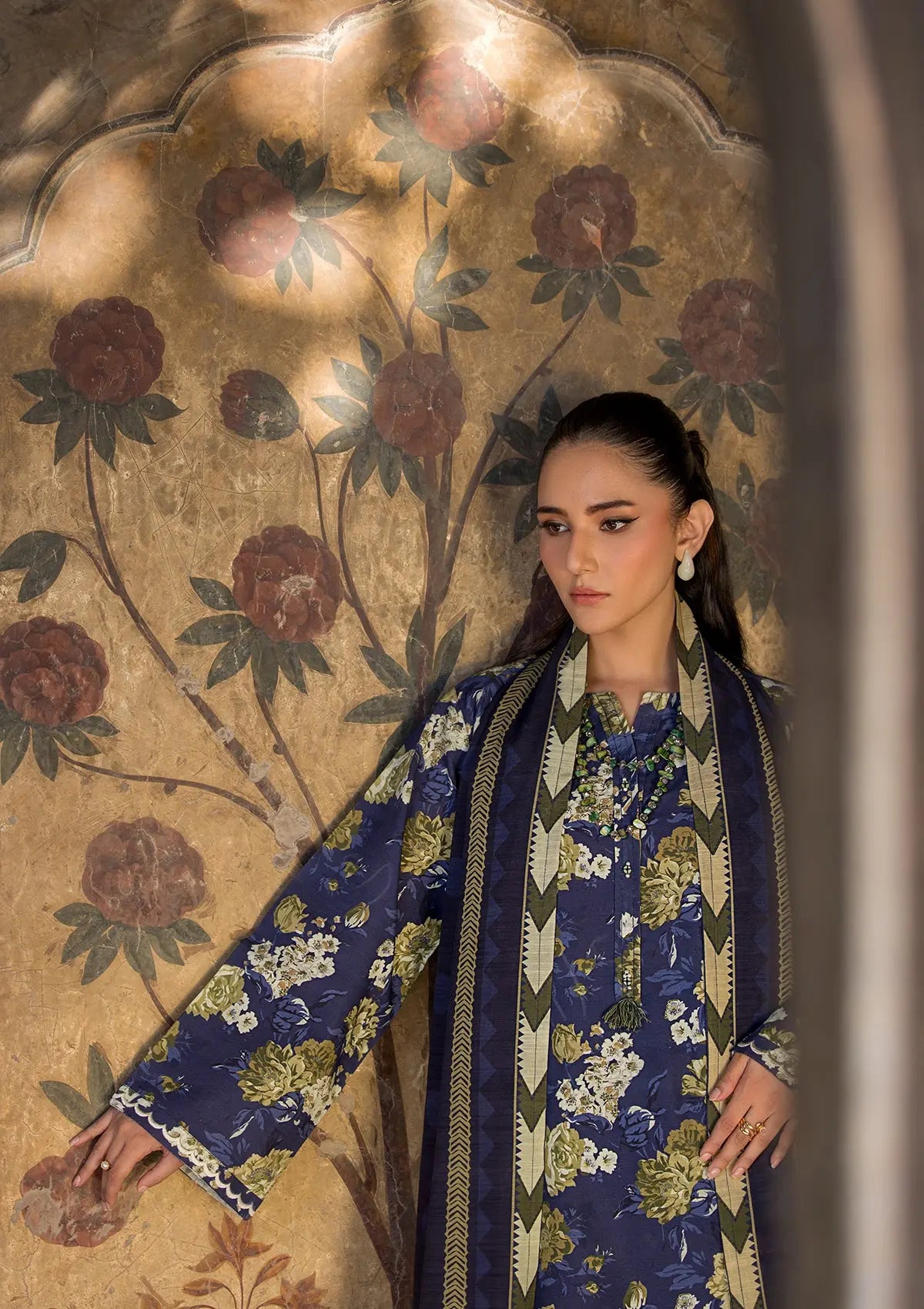 EMBROIDERED KHADDAR BT6512-NBL Bin Tayyab