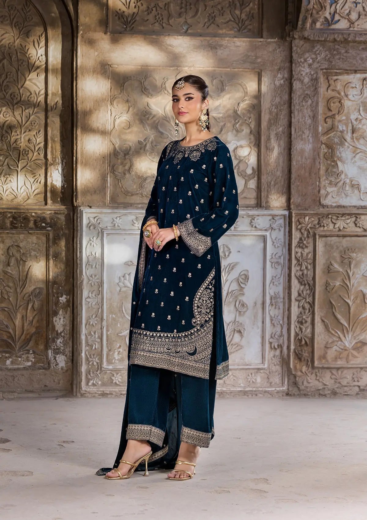 Embroidered Velvet BT6529-DBL Bin Tayyab