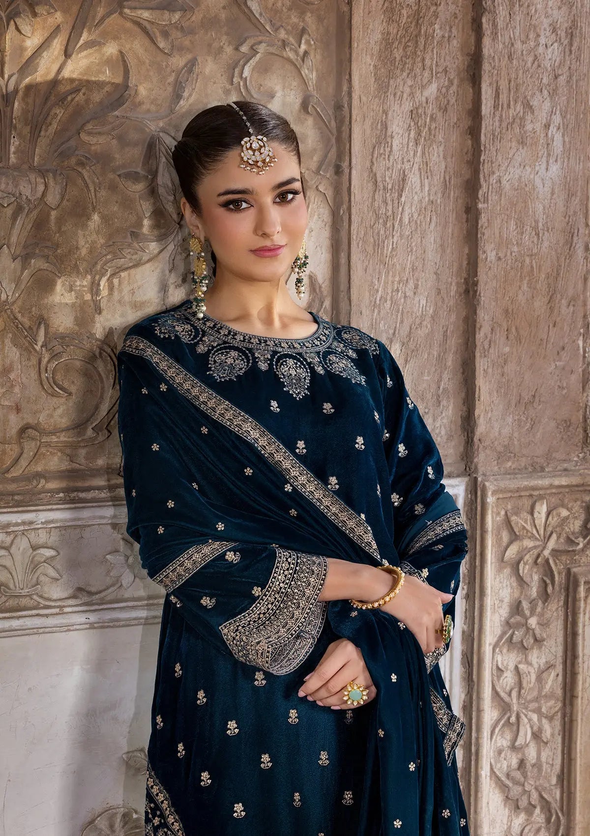 Embroidered Velvet BT6529-DBL Bin Tayyab
