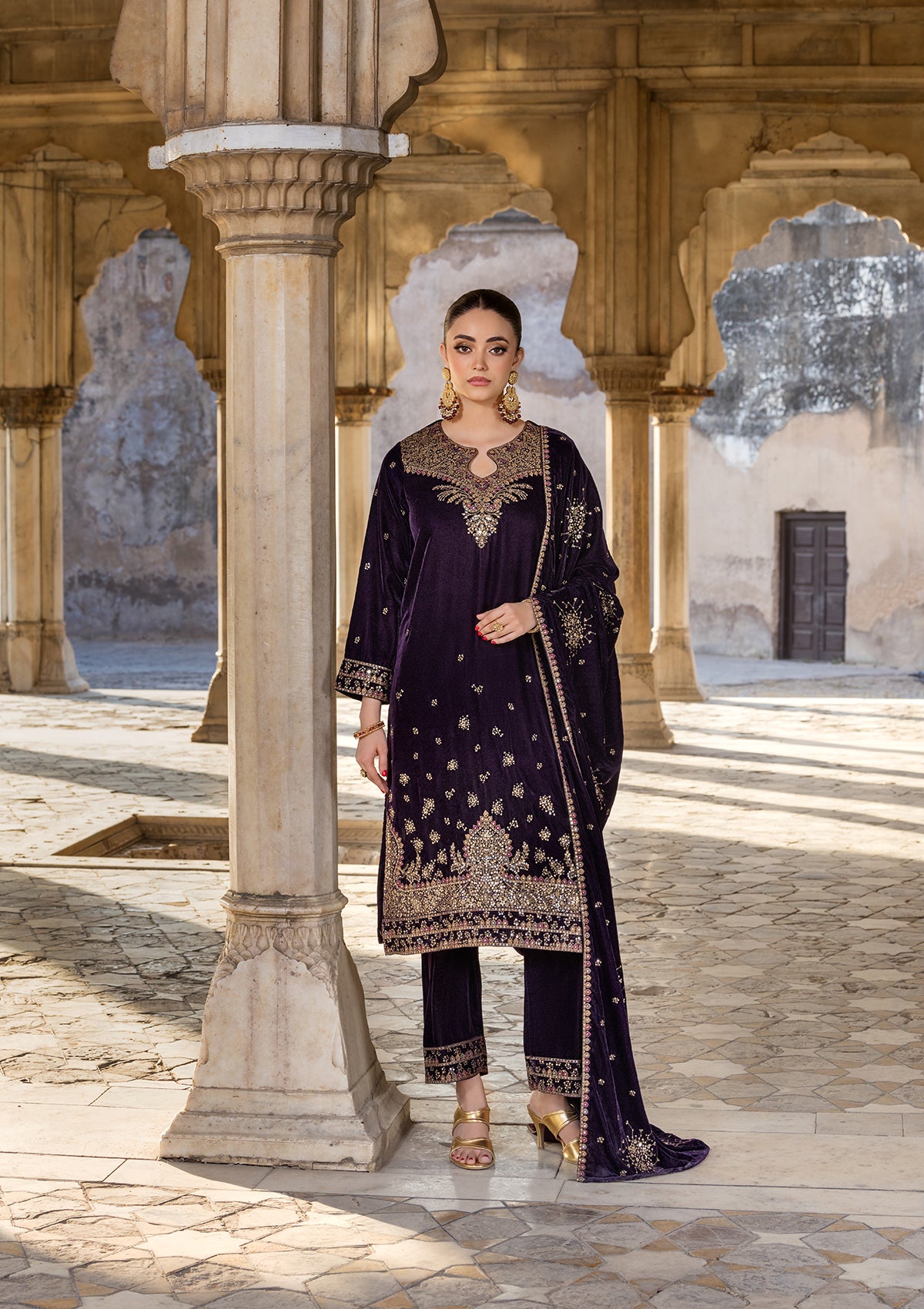 Embroidered Velvet BT6529-PUR