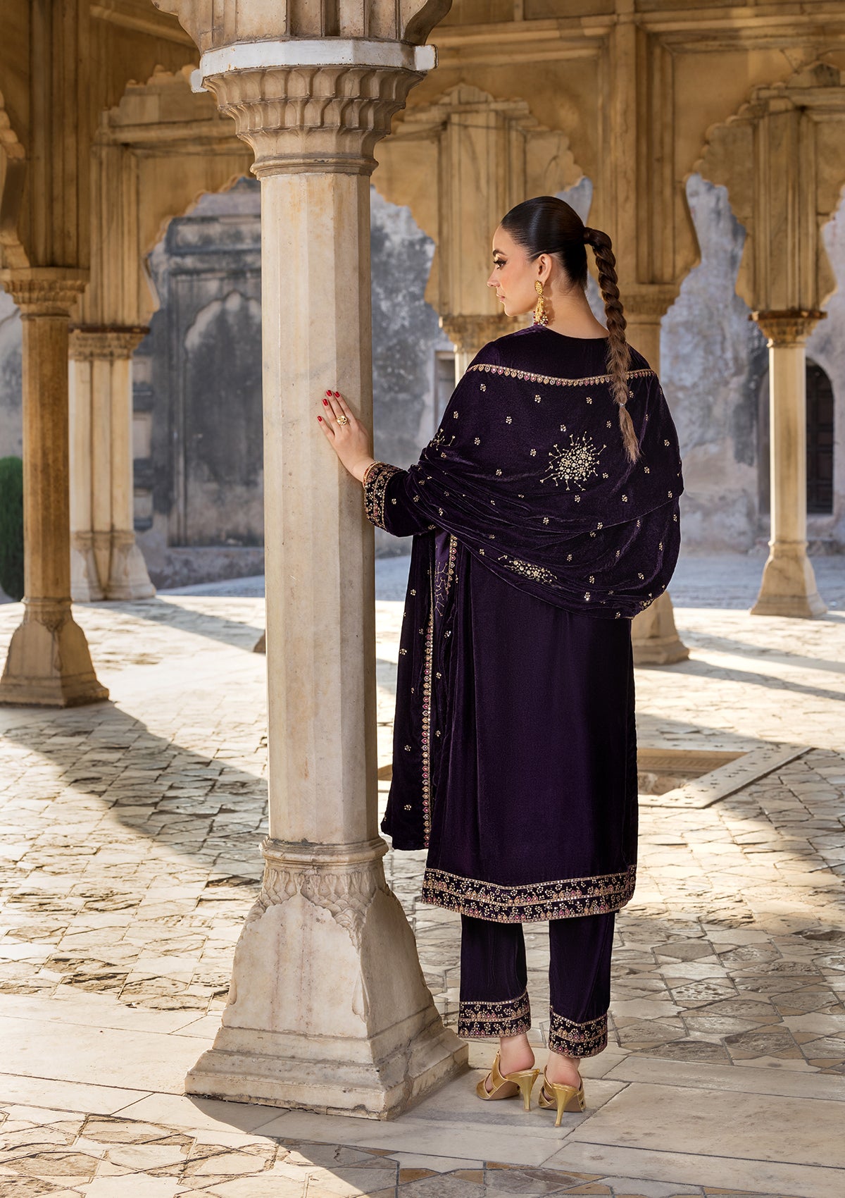 Embroidered Velvet BT6529-PUR