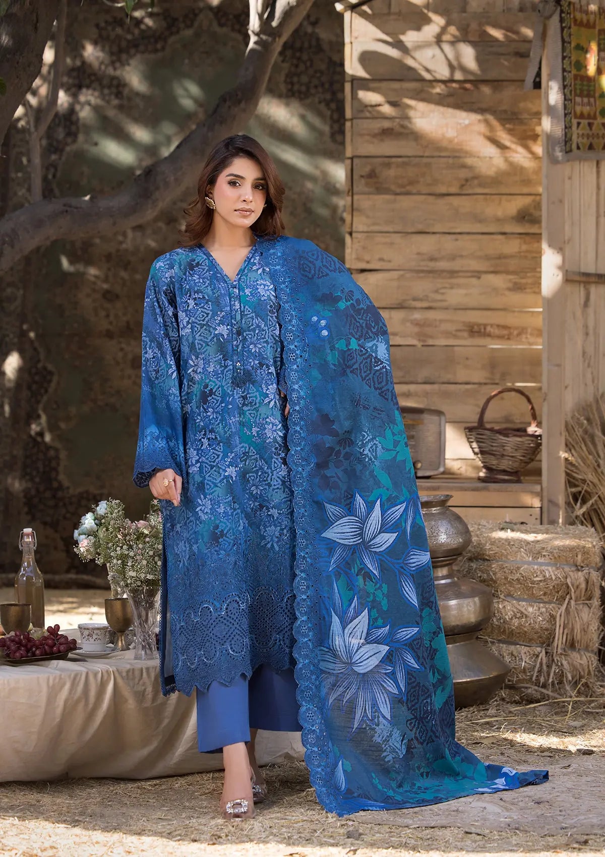 Khaddar (BT125) 3-Piece Stitch Suit Light Blue Bin Tayyab