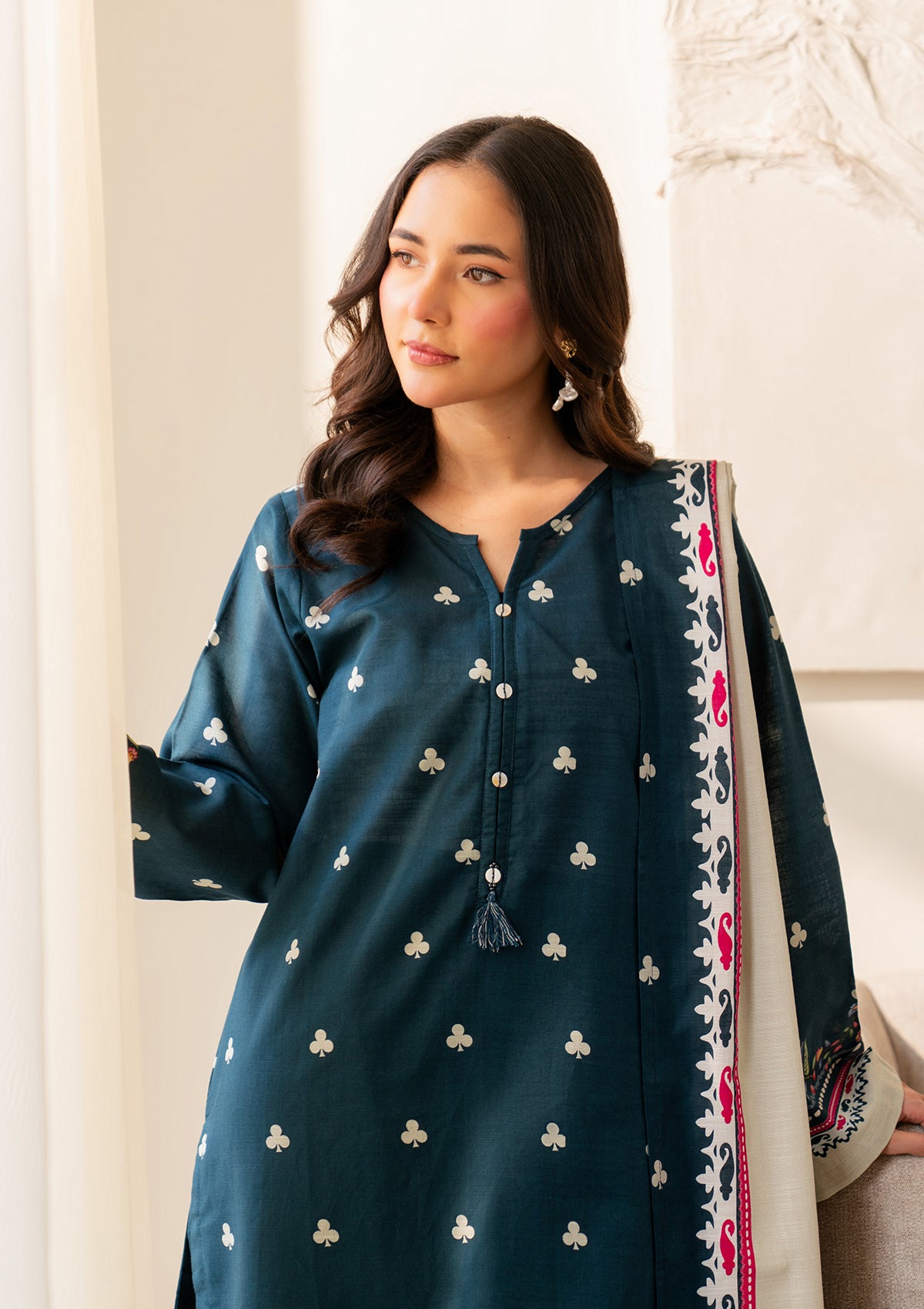 PRINTED KHADDAR BT006966-BLU