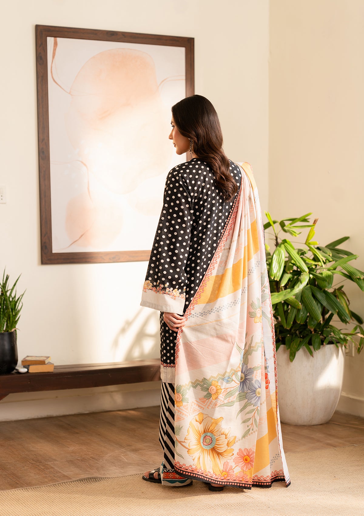 PRINTED KHADDAR BT006974-BLK