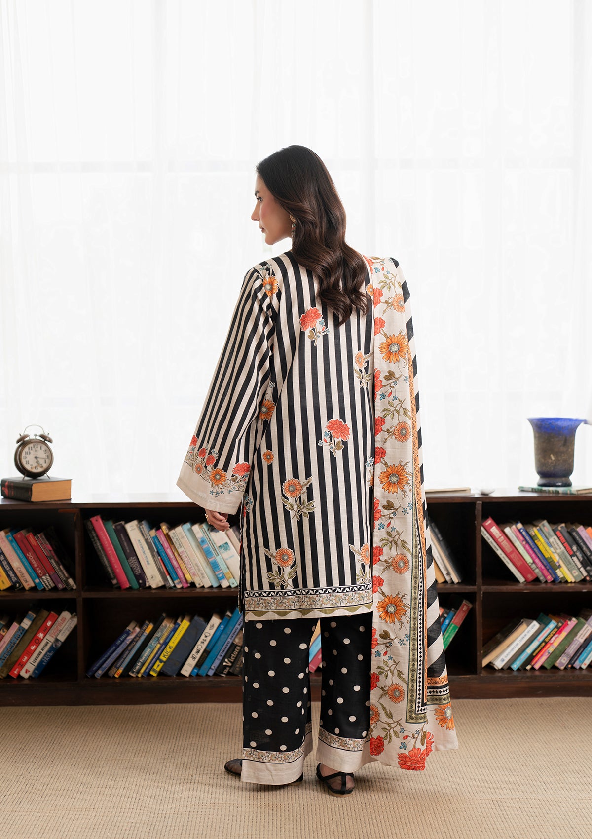 PRINTED KHADDAR BT006966-BLK