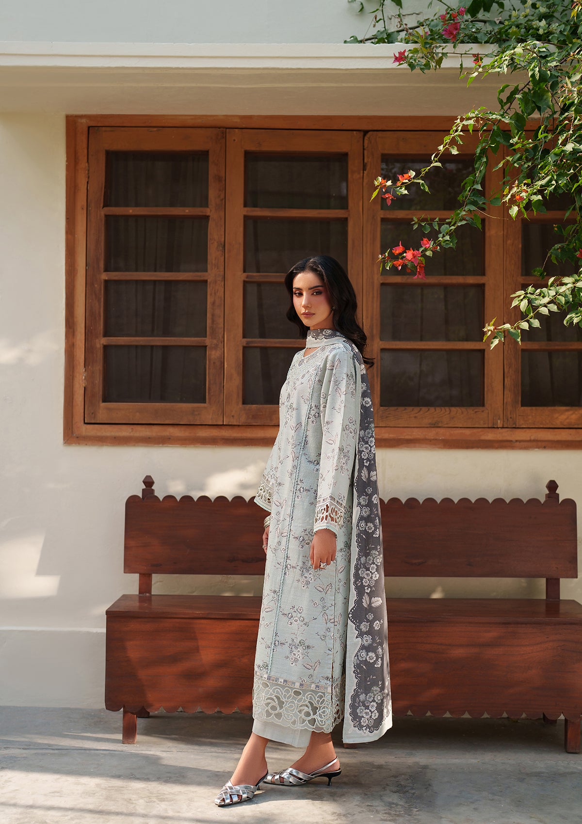 PRINTED EMBROIDERED Lawn BT006887-GRY