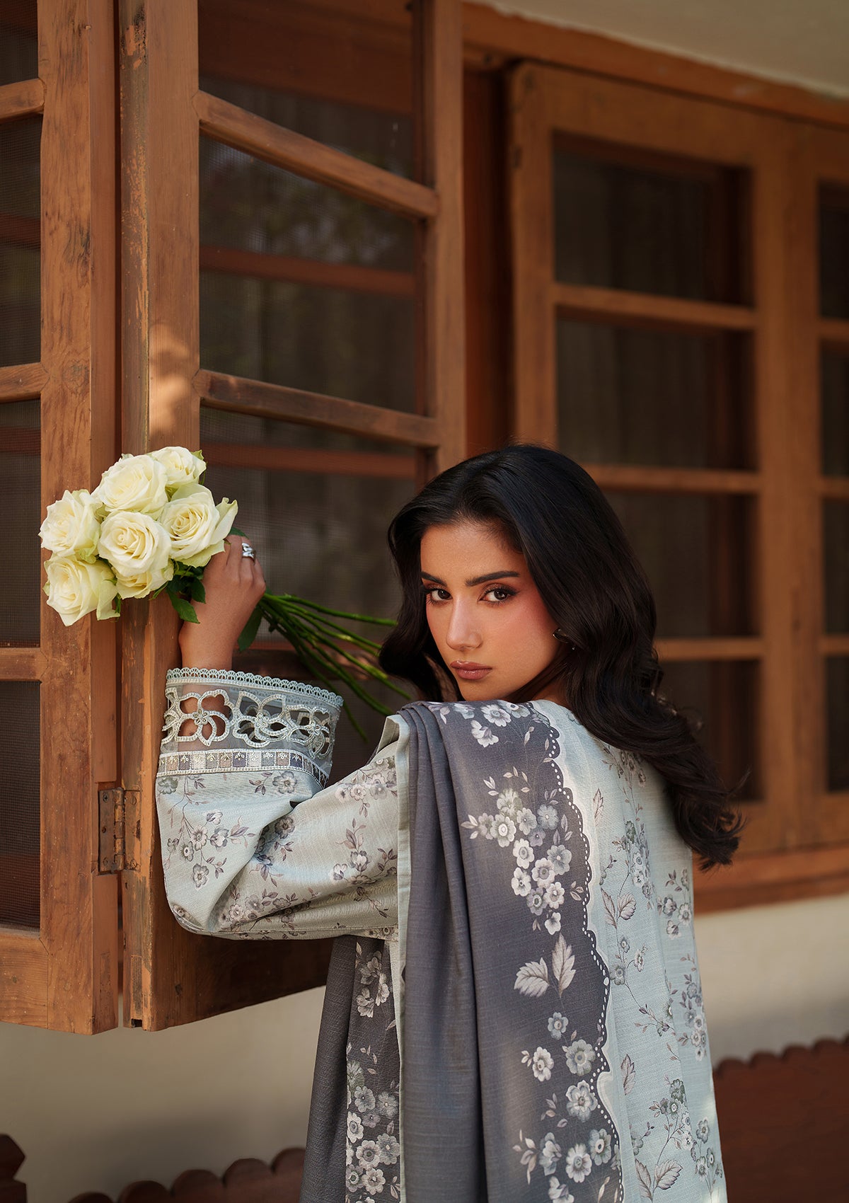 PRINTED EMBROIDERED Lawn BT006887-GRY