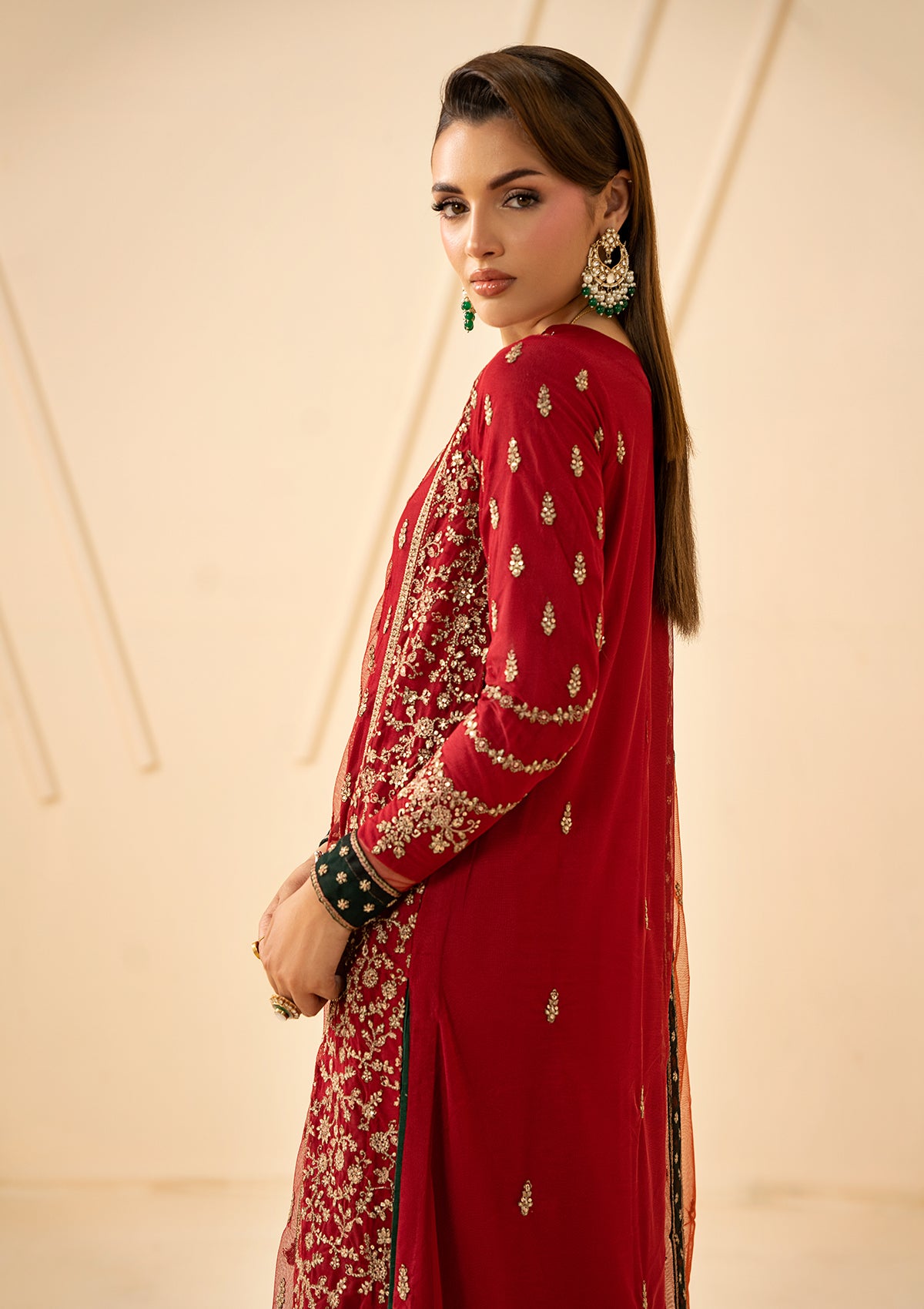 EMBROIDERED NET BT006881-RED