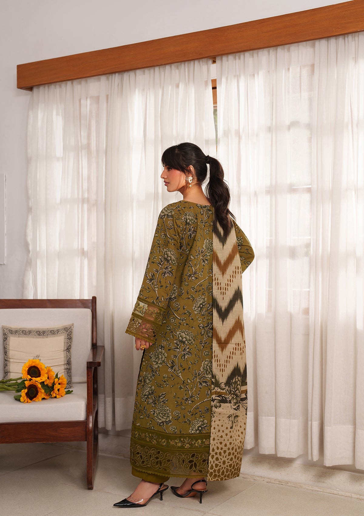 Embroidered Khaddar BT6565-OLV Bin Tayyab