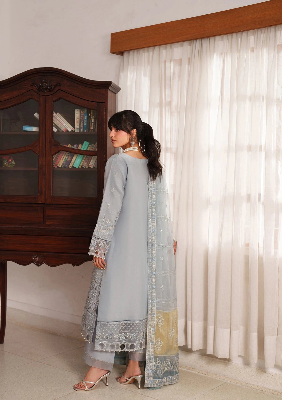 Embroidered Organza BT6557-GRY Bin Tayyab