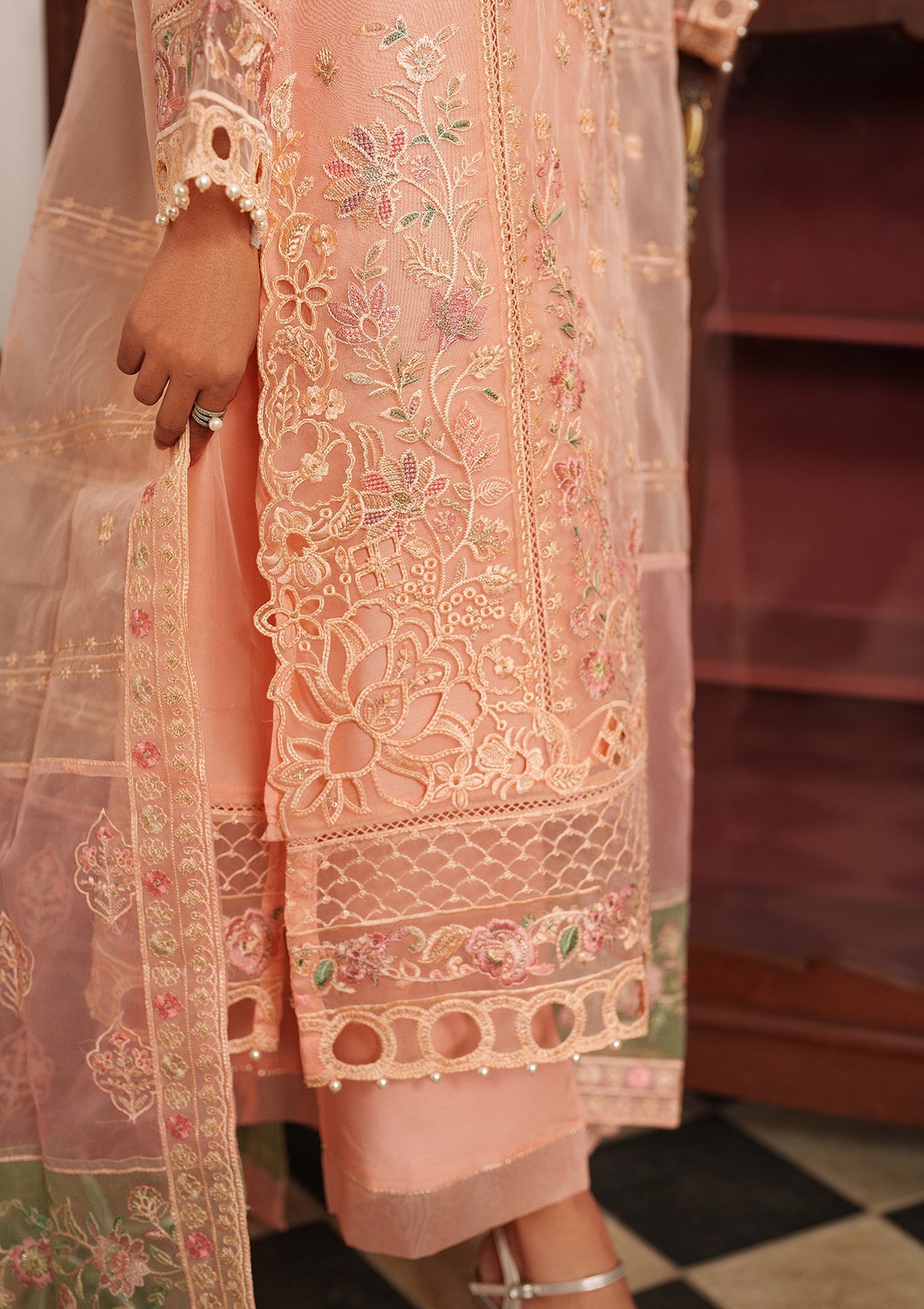 Embroidered Organza BT6537-PCH Bin Tayyab