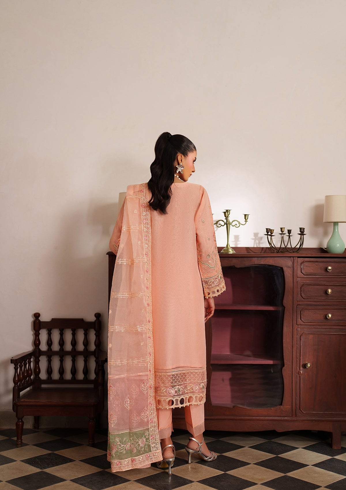 Embroidered Organza BT6537-PCH Bin Tayyab