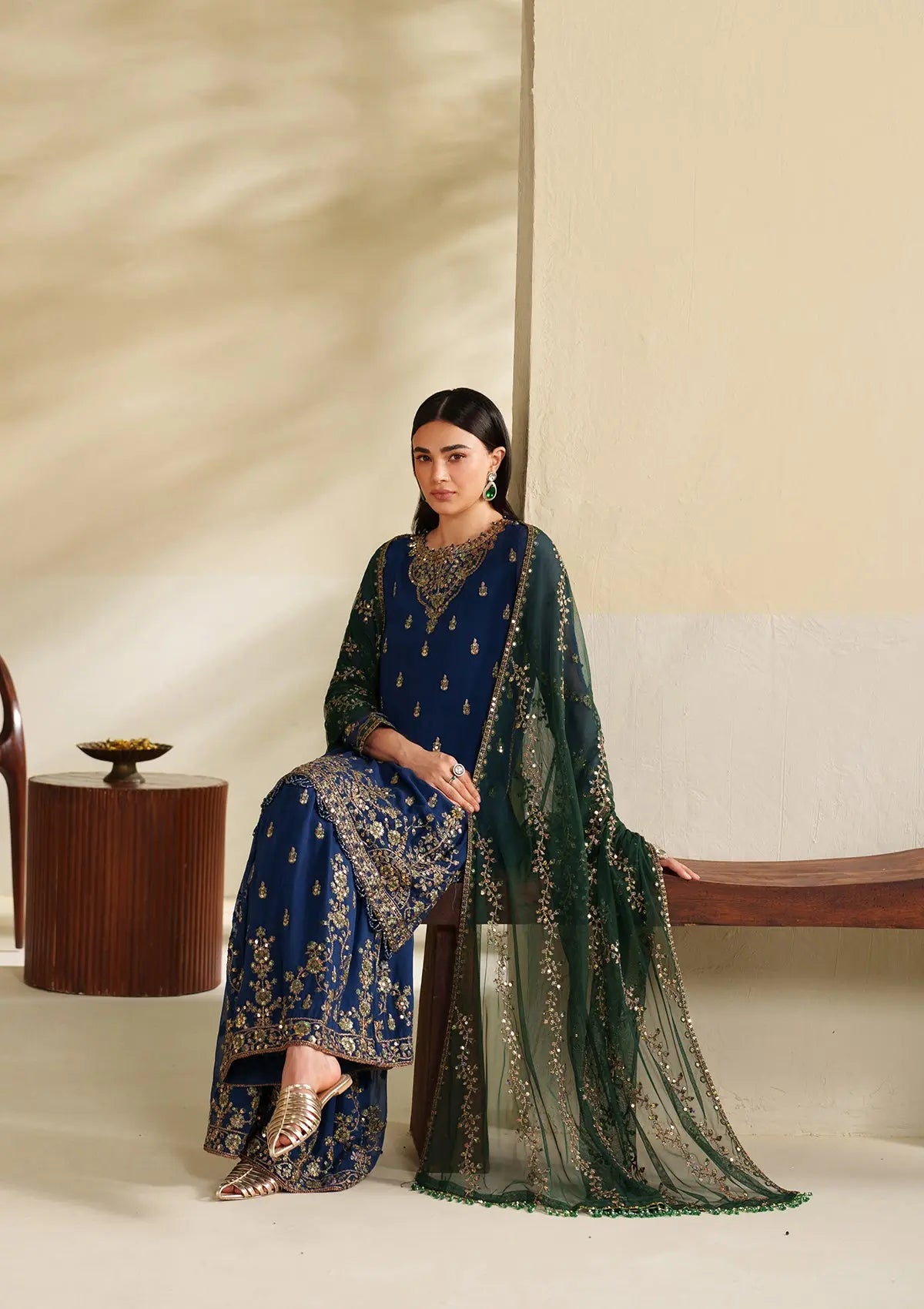 Embroidered Chiffon BT6528-BLU Bin Tayyab