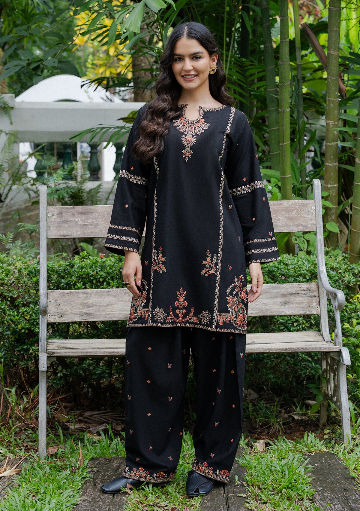 Embroidered Khaddar BT006982-BLK