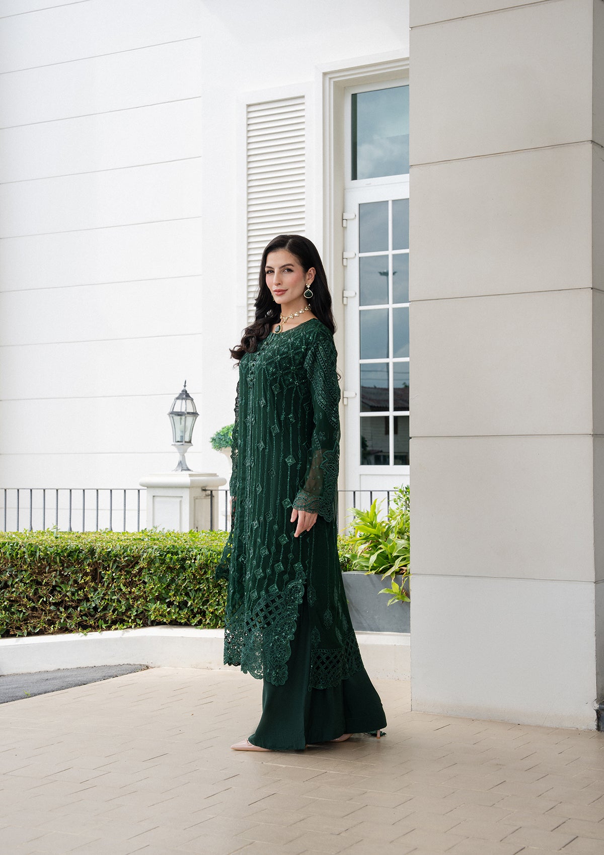 Embroidered Chiffon BT006981-GRN