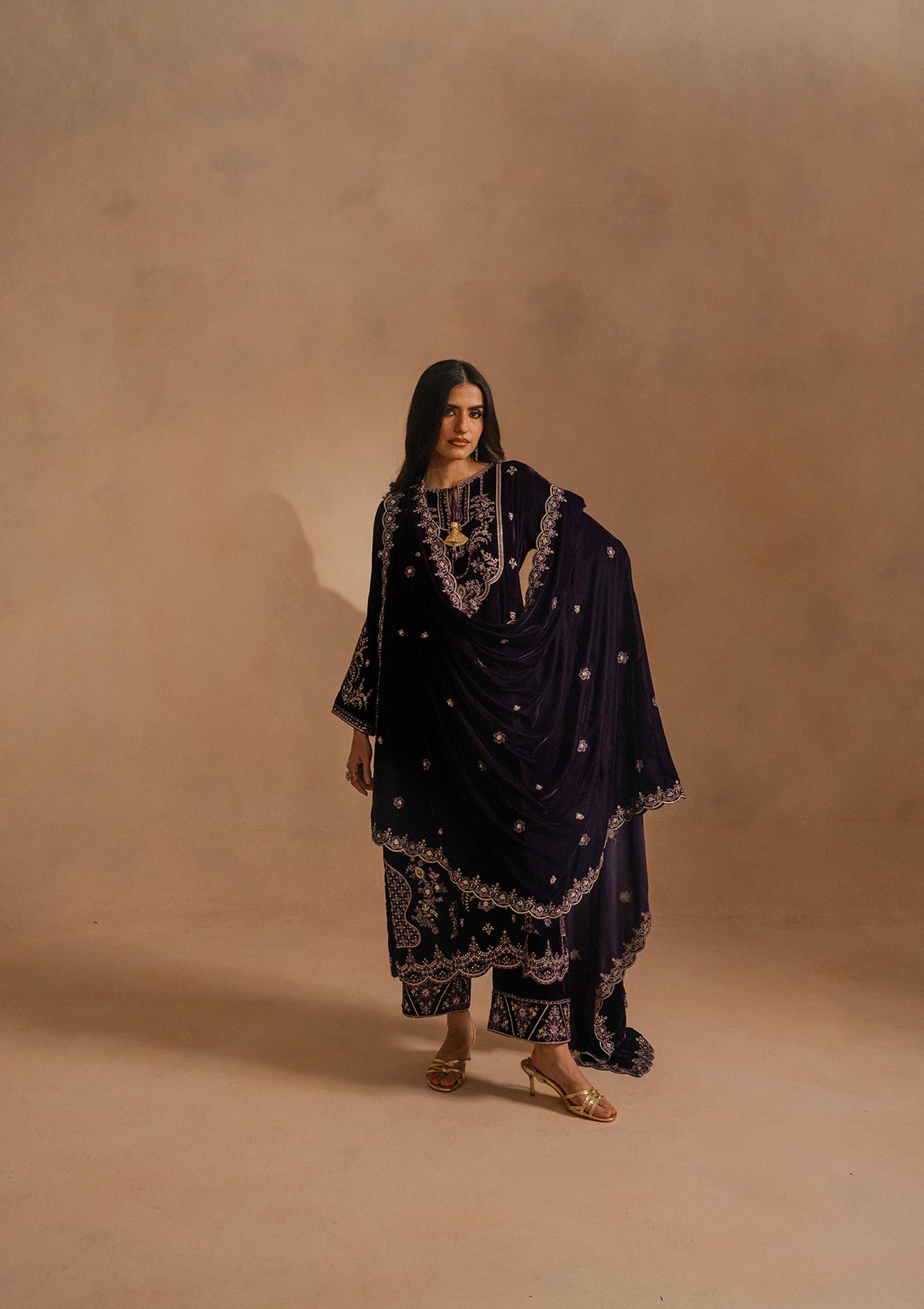 Embroidered Velvet BT007025-PRP