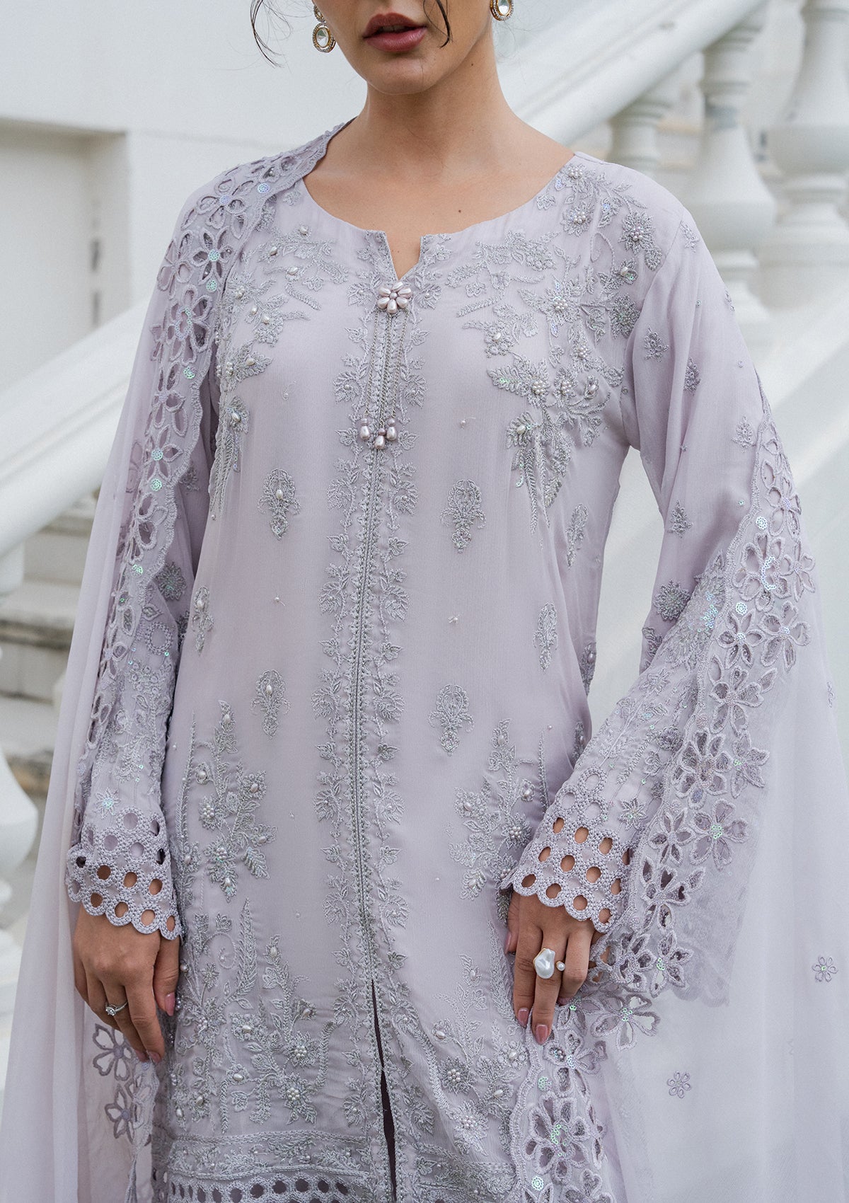 Embroidered Chiffon BT006980-LPR