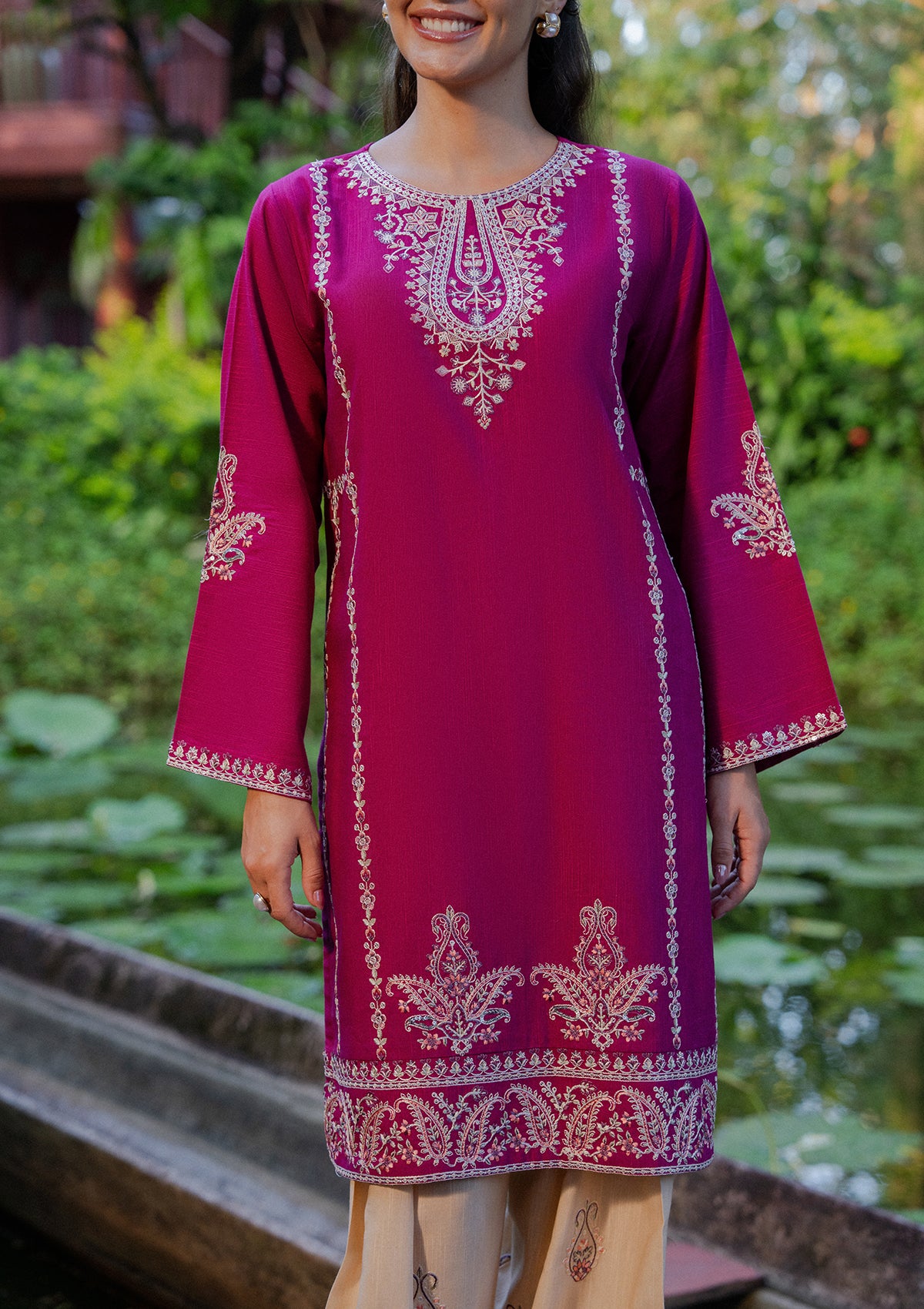 Embroidered Khaddar BT006931-MGT