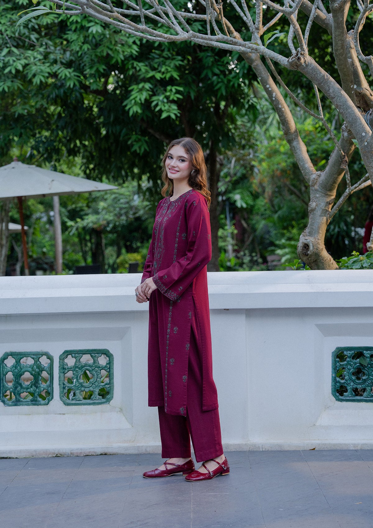 Embroidered Khaddar BT006930-MRN