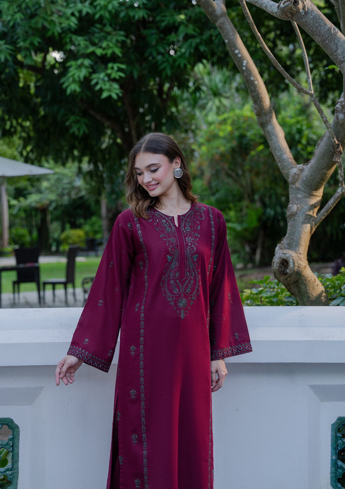 Embroidered Khaddar BT006930-MRN