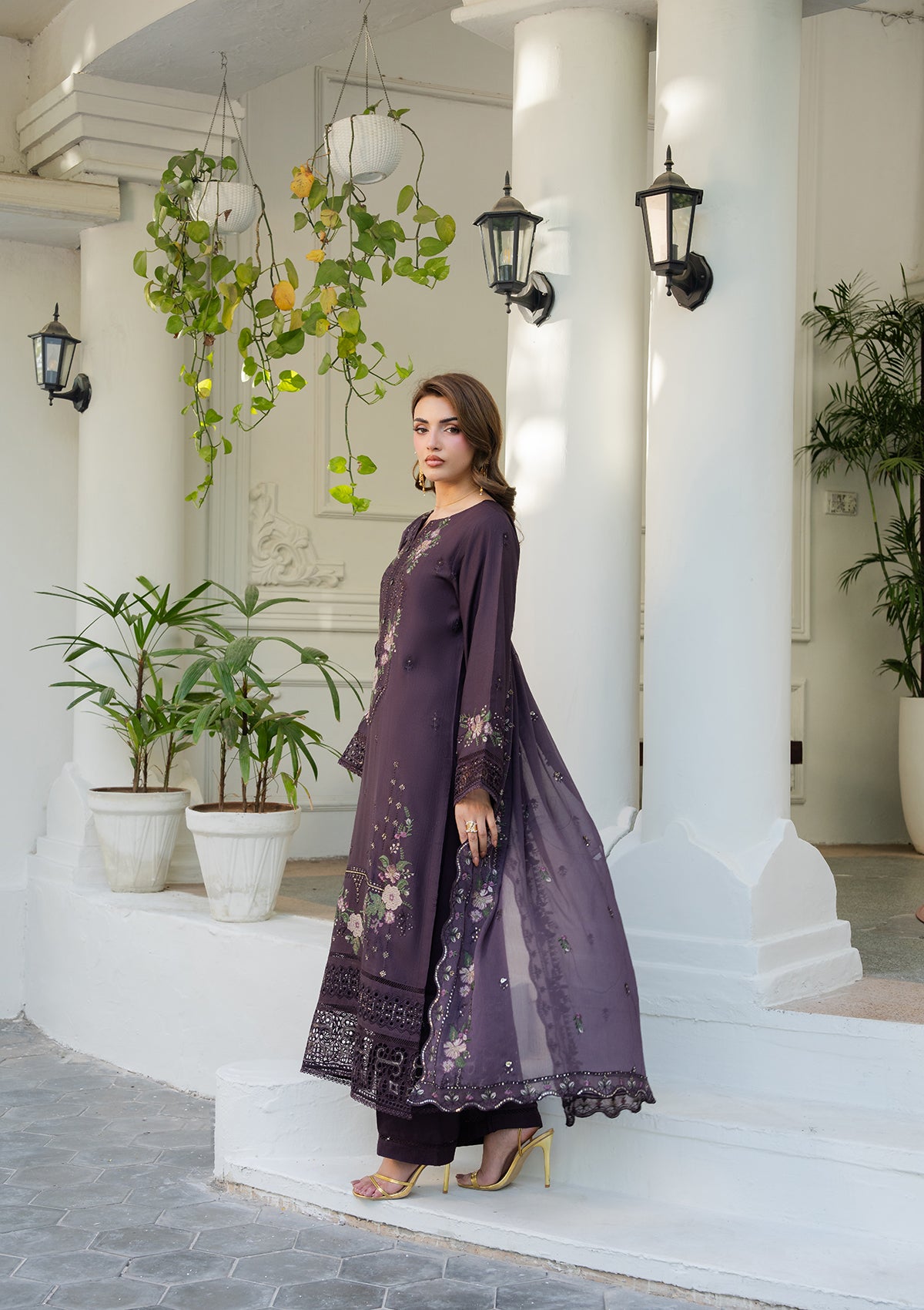 Luxury Embroidered Cotton Viscose BT006889-PRP