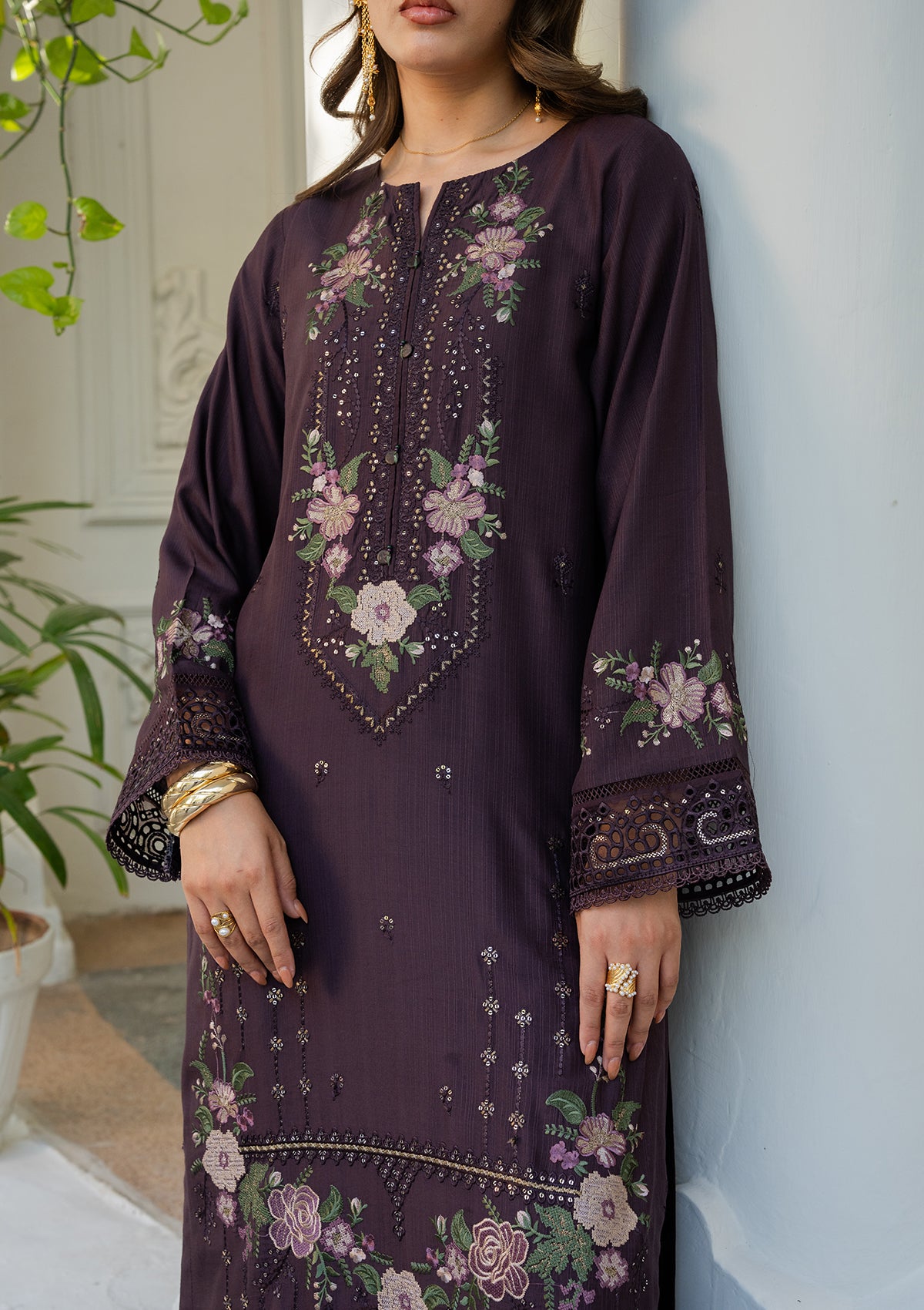 Luxury Embroidered Cotton Viscose BT006889-PRP
