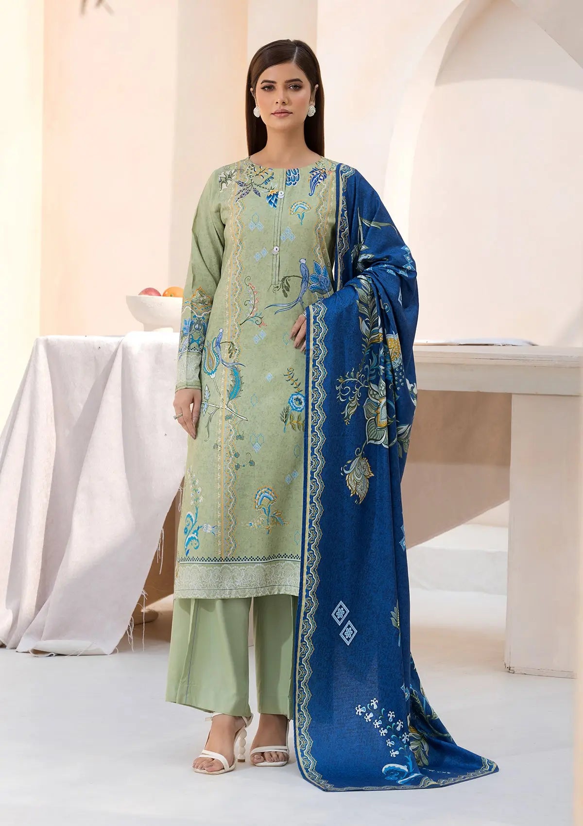 Printed Linen BT6545-PST Bin Tayyab