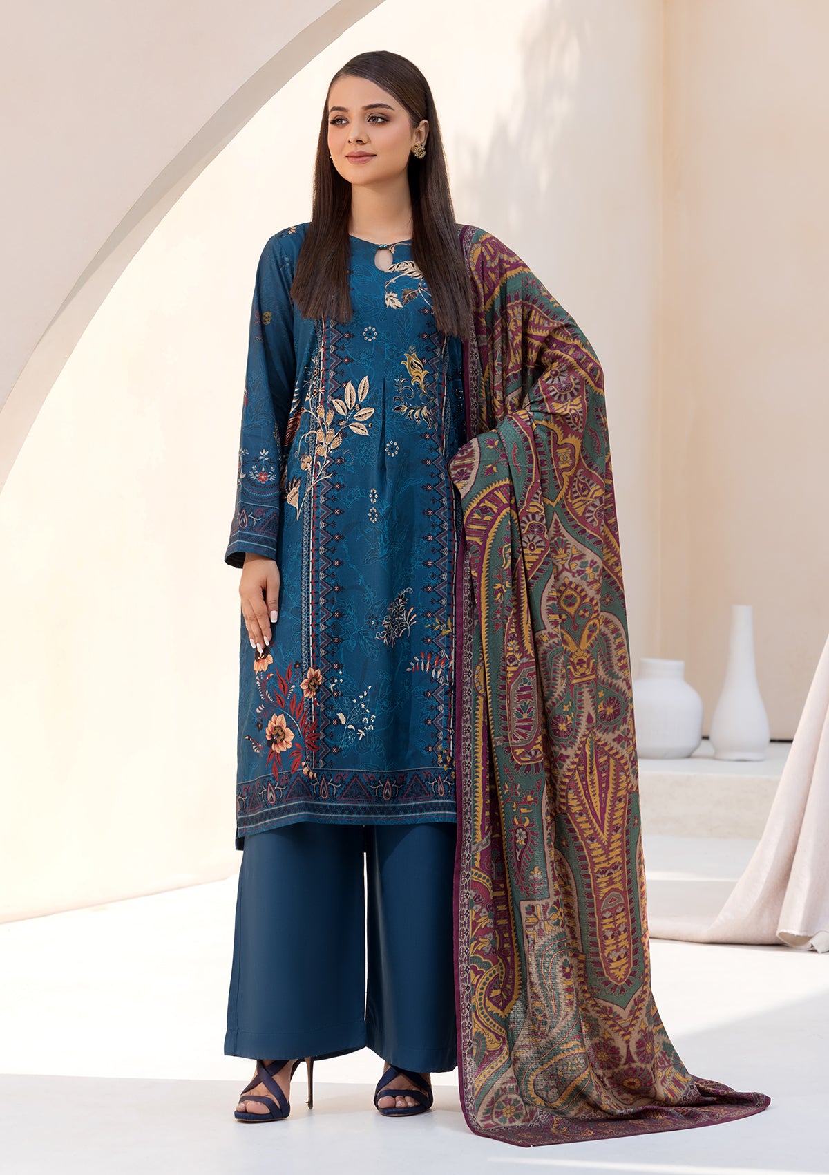 Printed Linen BT6545-BLU