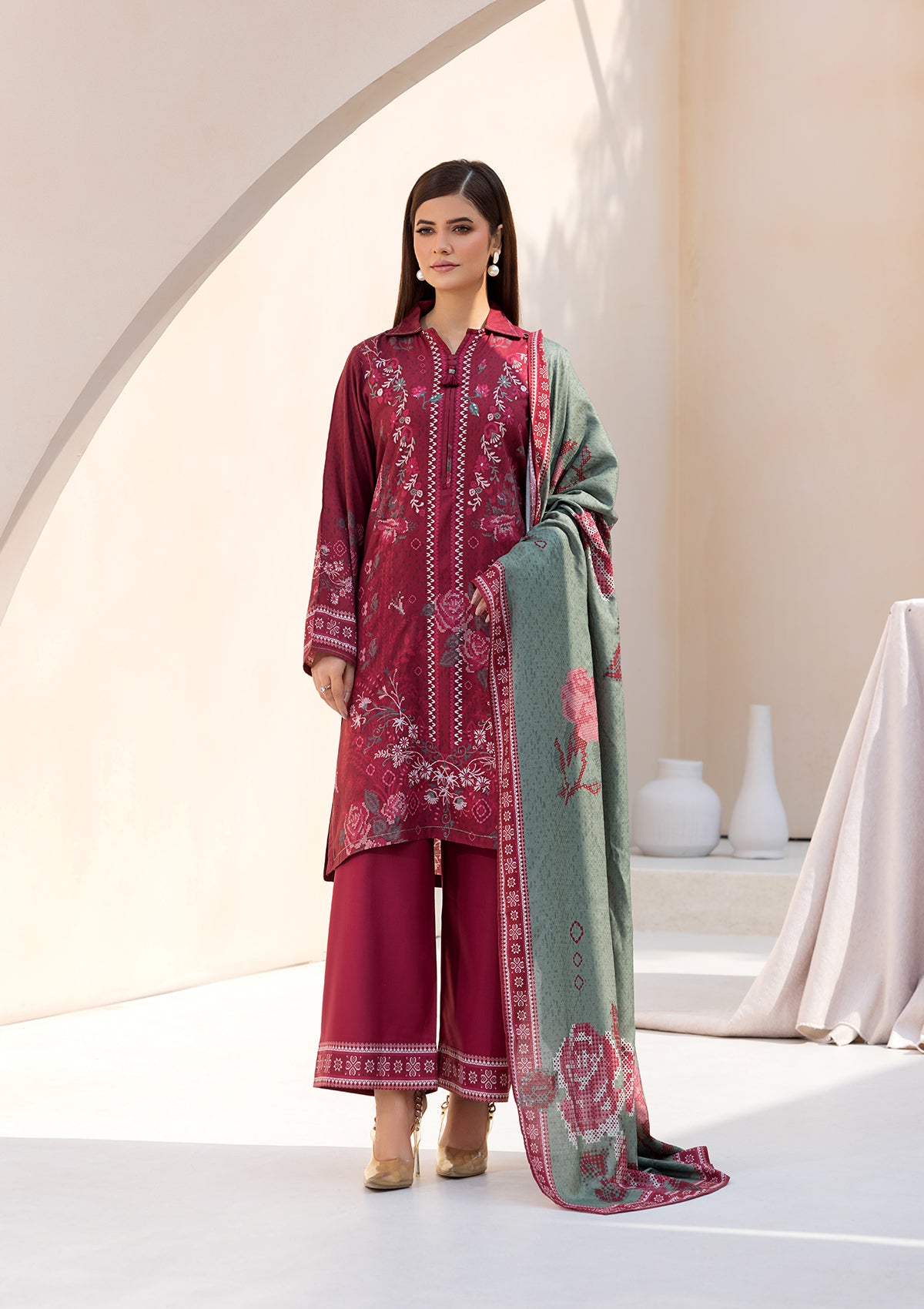 Printed Linen BT6545-MRN