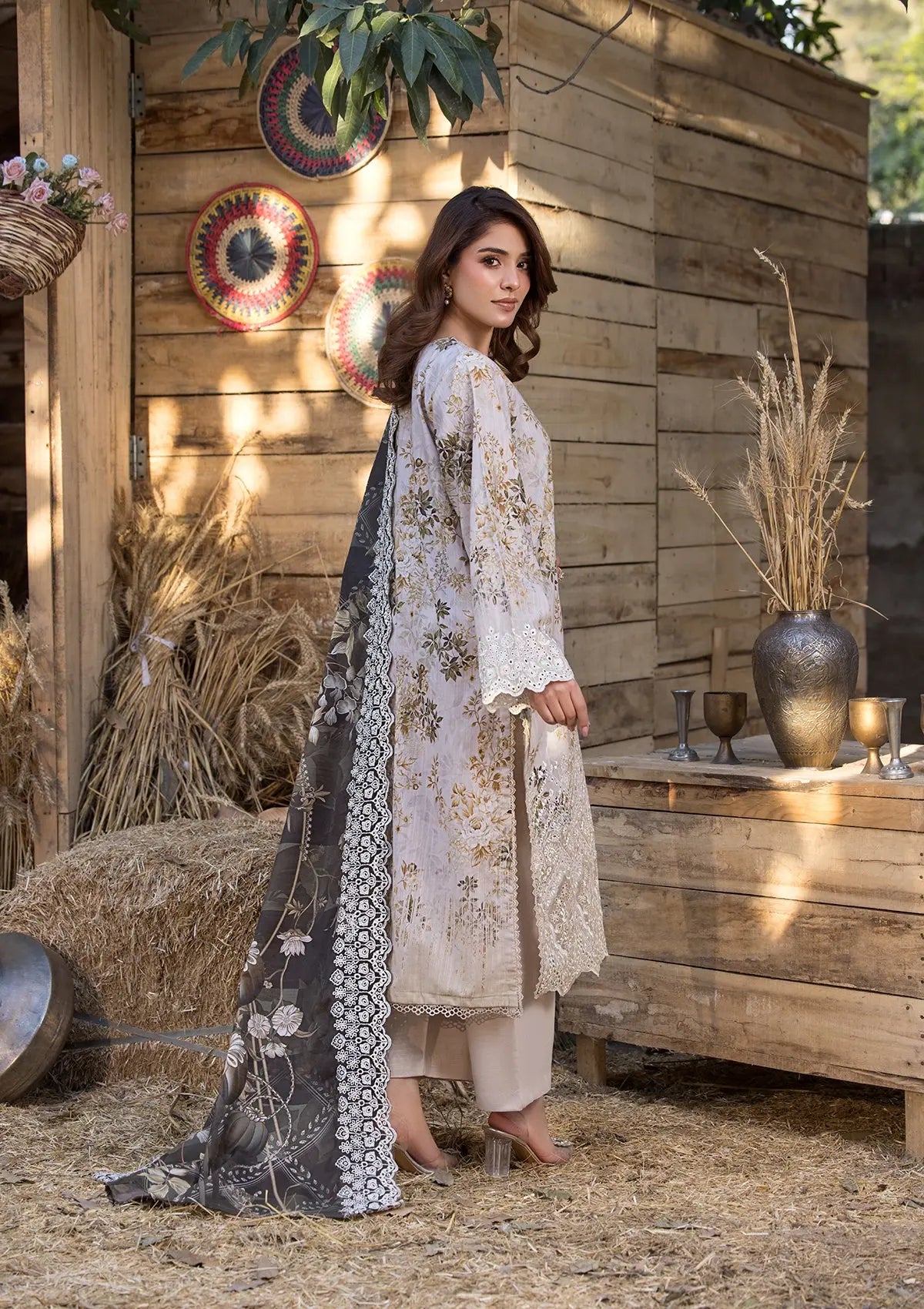 EMBROIDERED KHADDAR BT118-SKN Bin Tayyab