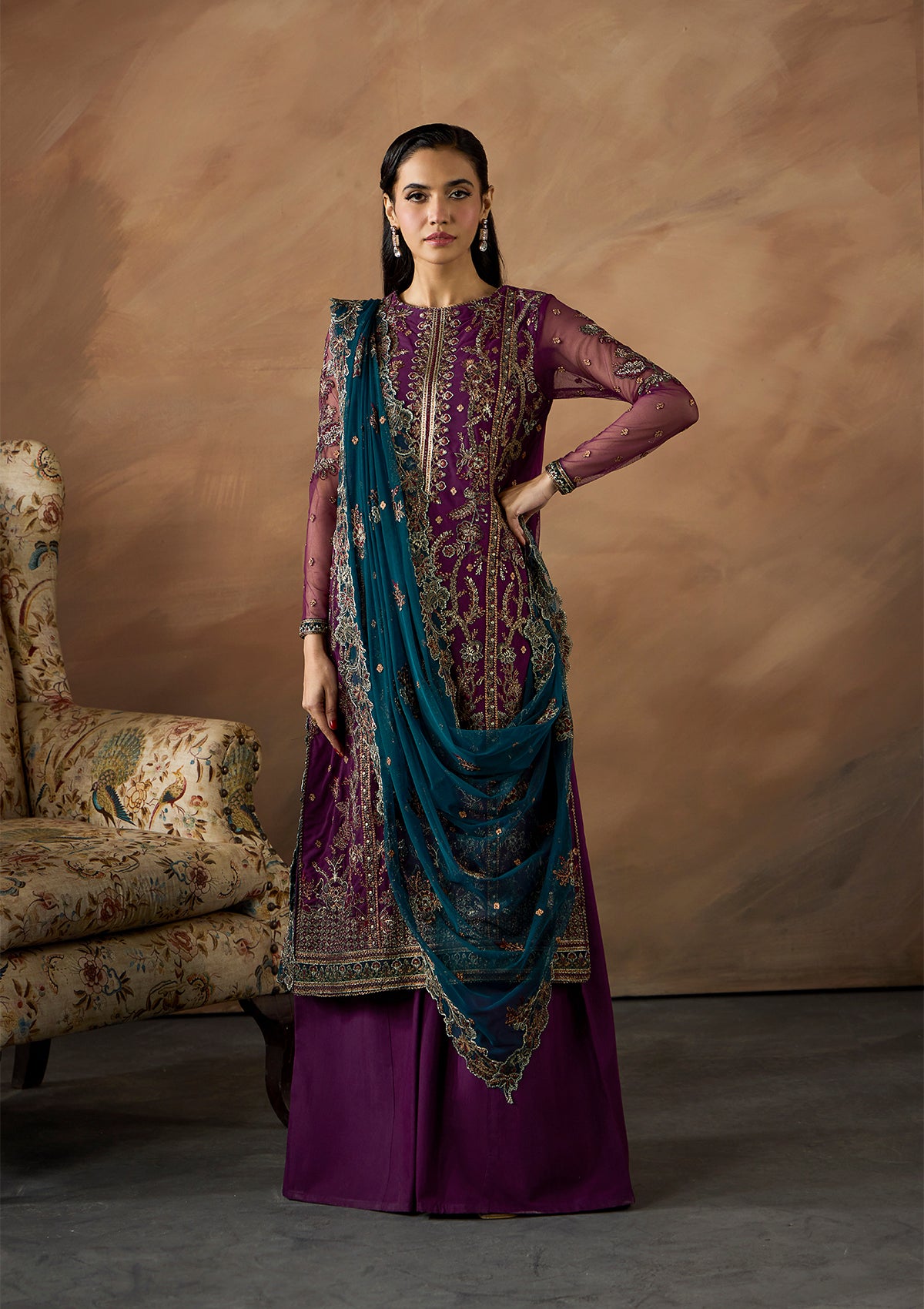 Embroidered Net BT6680-BTB BT6688-PRP