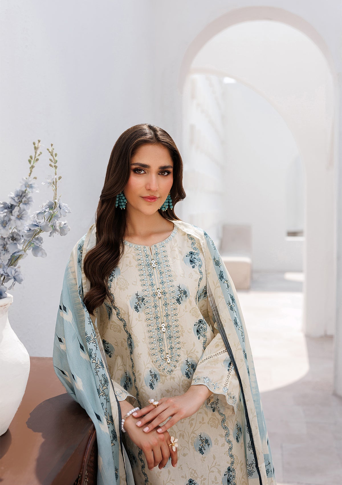 PRINTED EMB LAWN BT006810-OWH