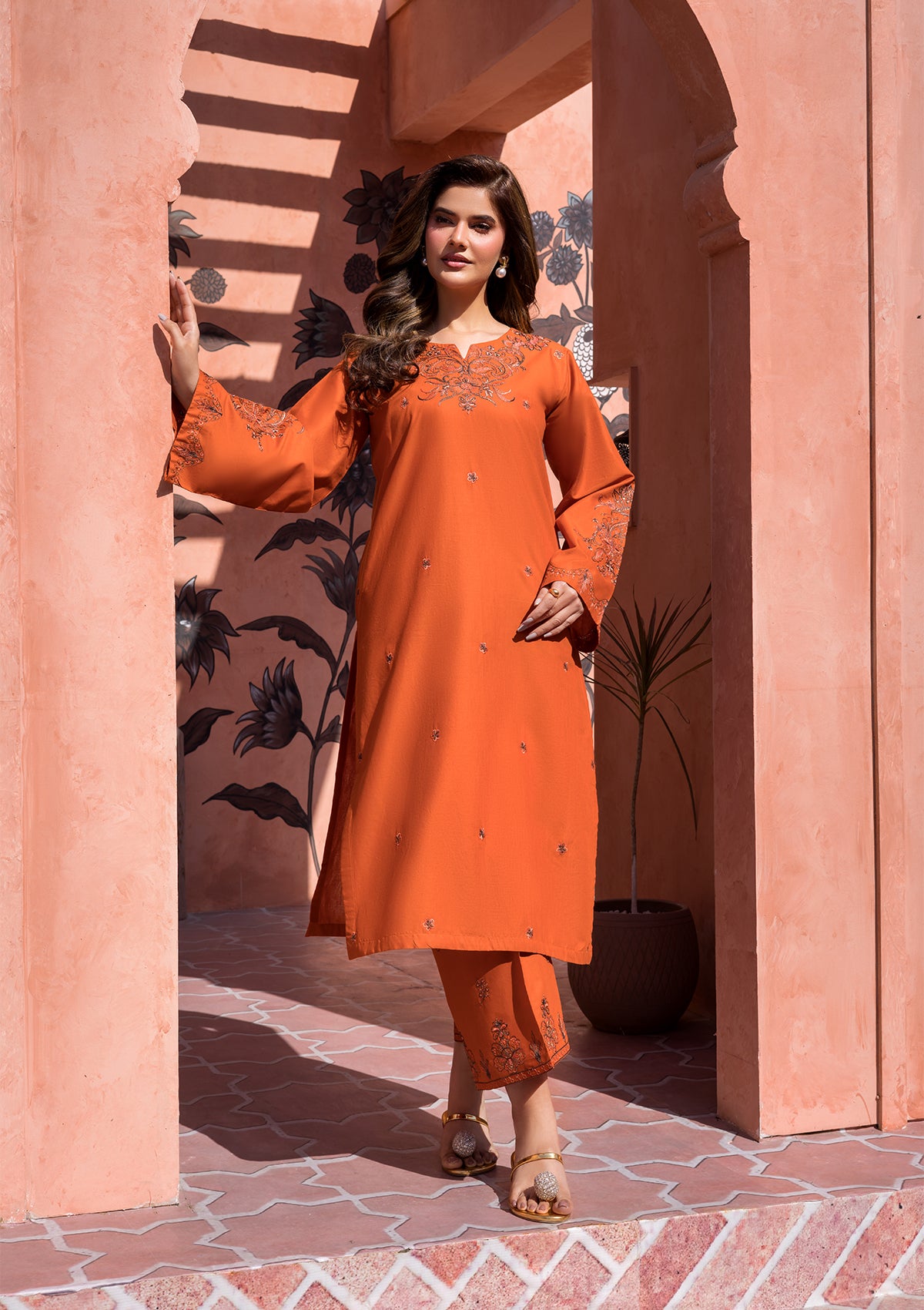 EMBROIDERED COTTON BT006686-RST