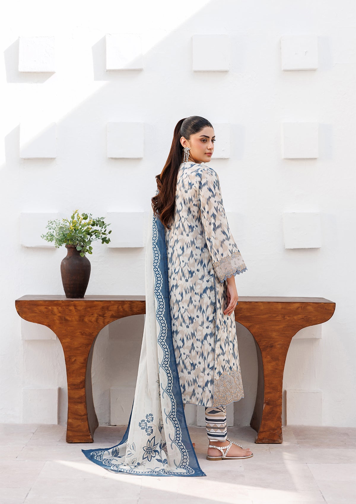 PRINTED EMB LAWN BT006810-SNB