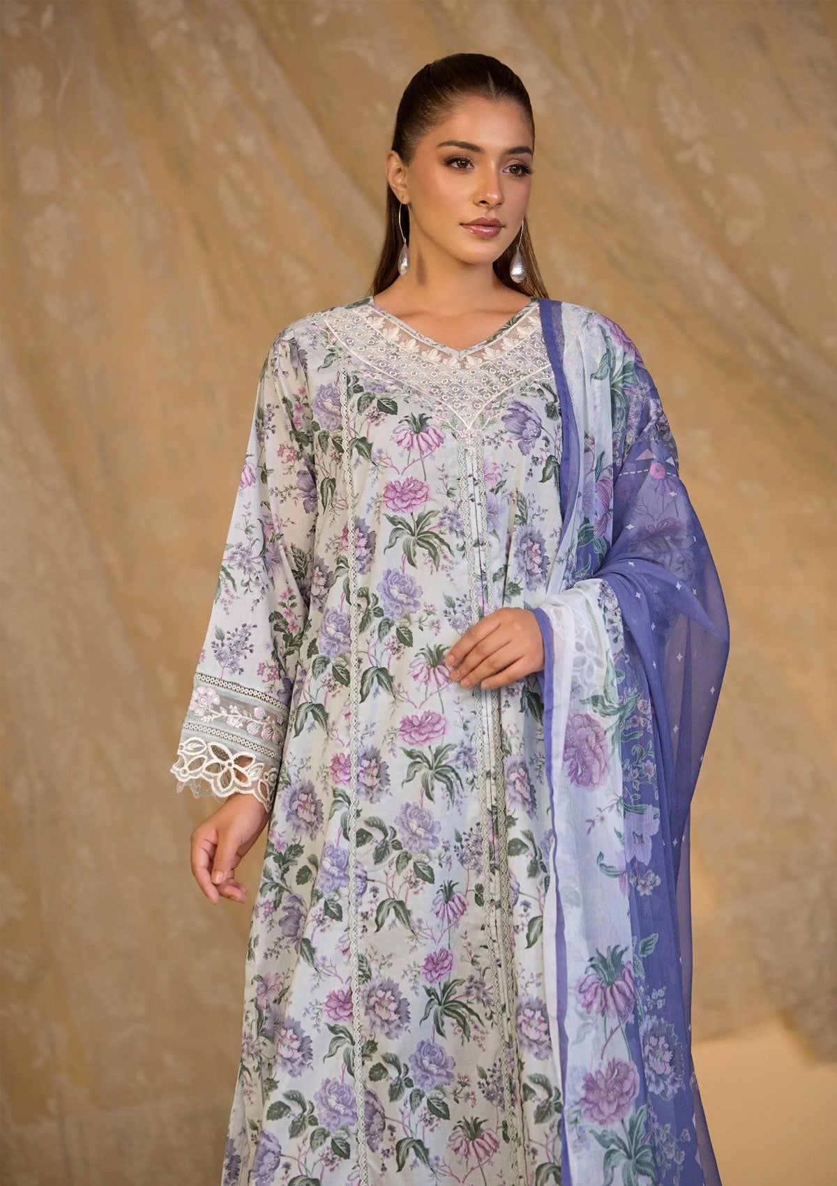 Printed Embroidered Khaddar BT006620-SBL