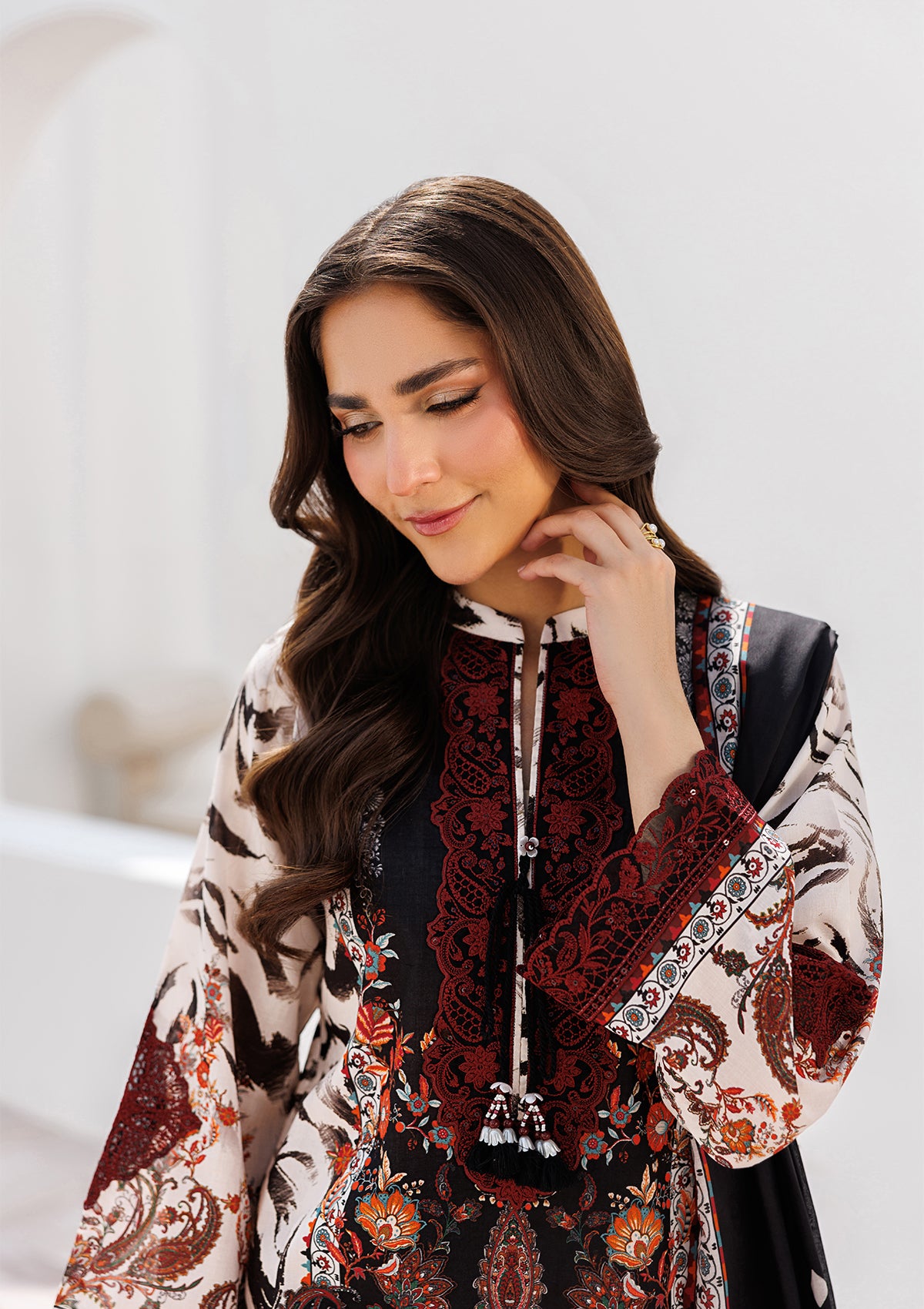 PRINTED EMB LAWN BT006810-BMN