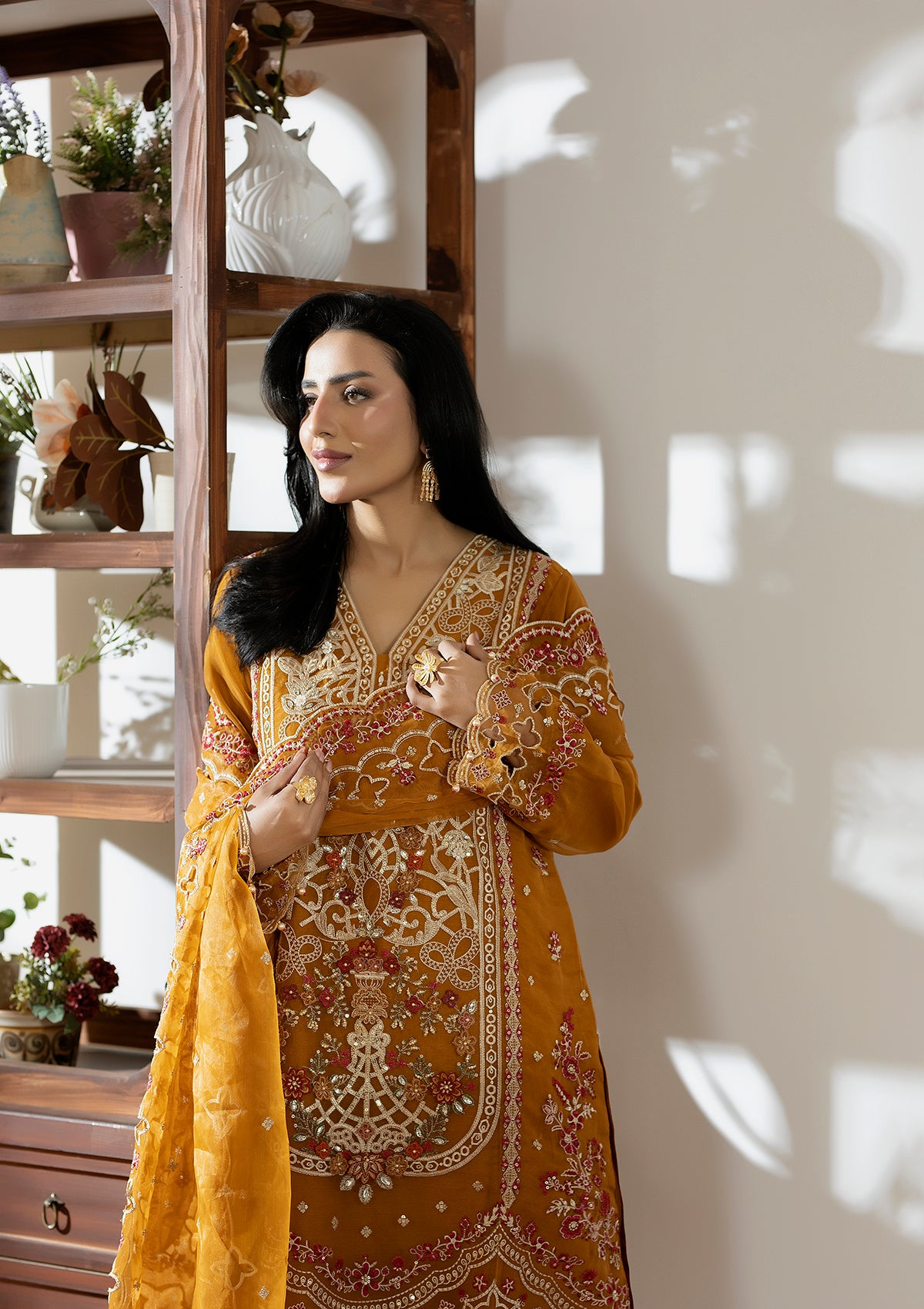 Embroidered Organza BT006508-MRD