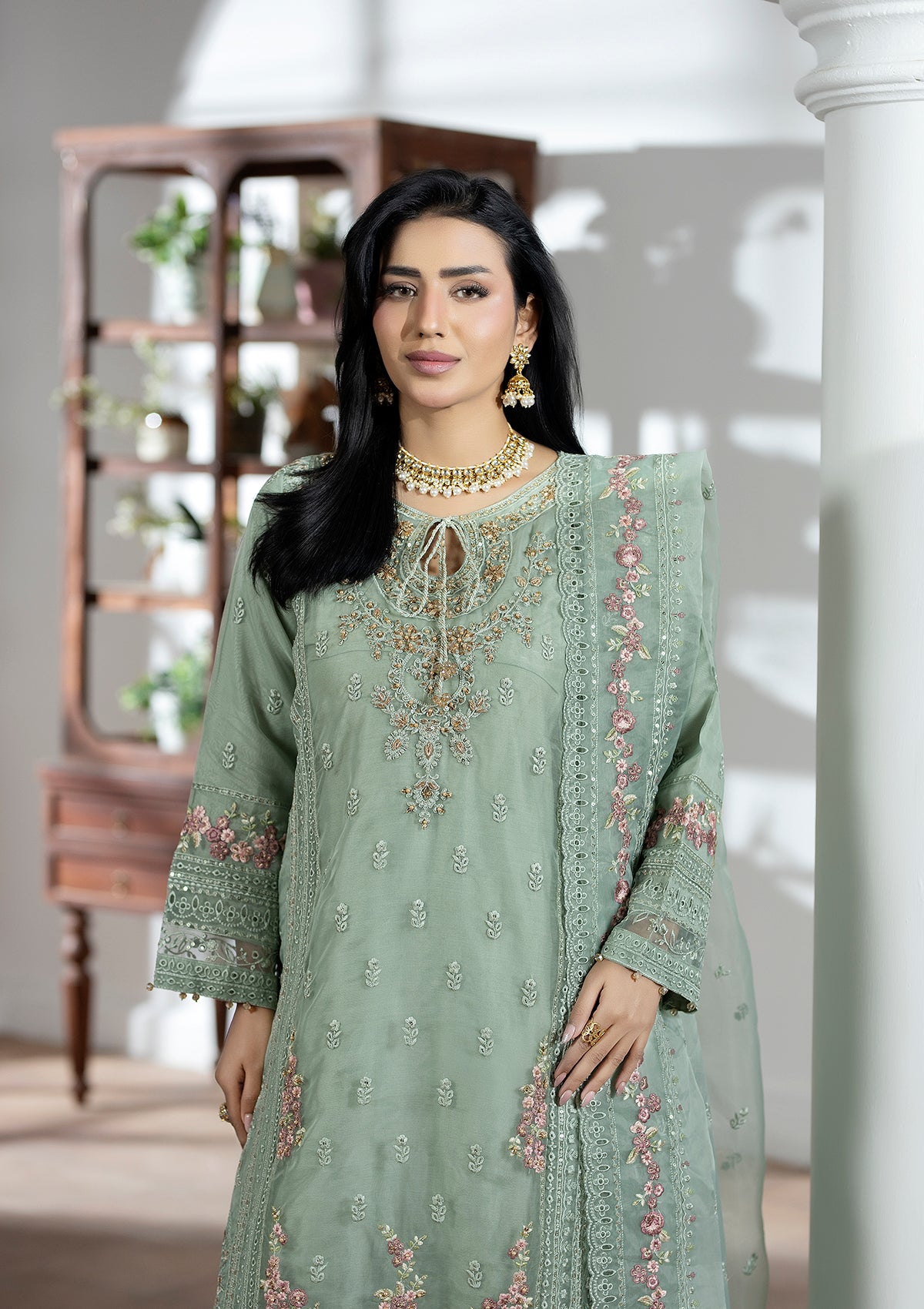 Embroidered Organza BT006615-PST