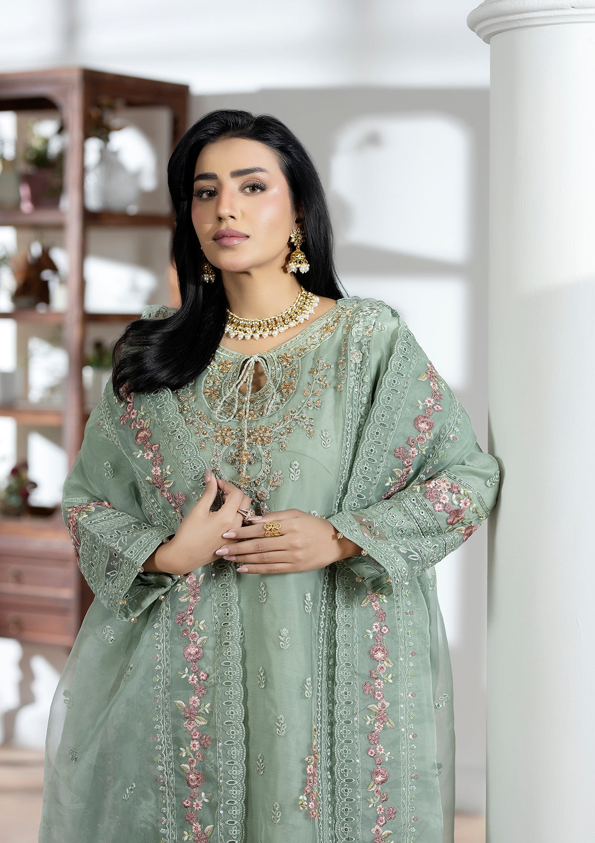 Embroidered Organza BT006615-PST