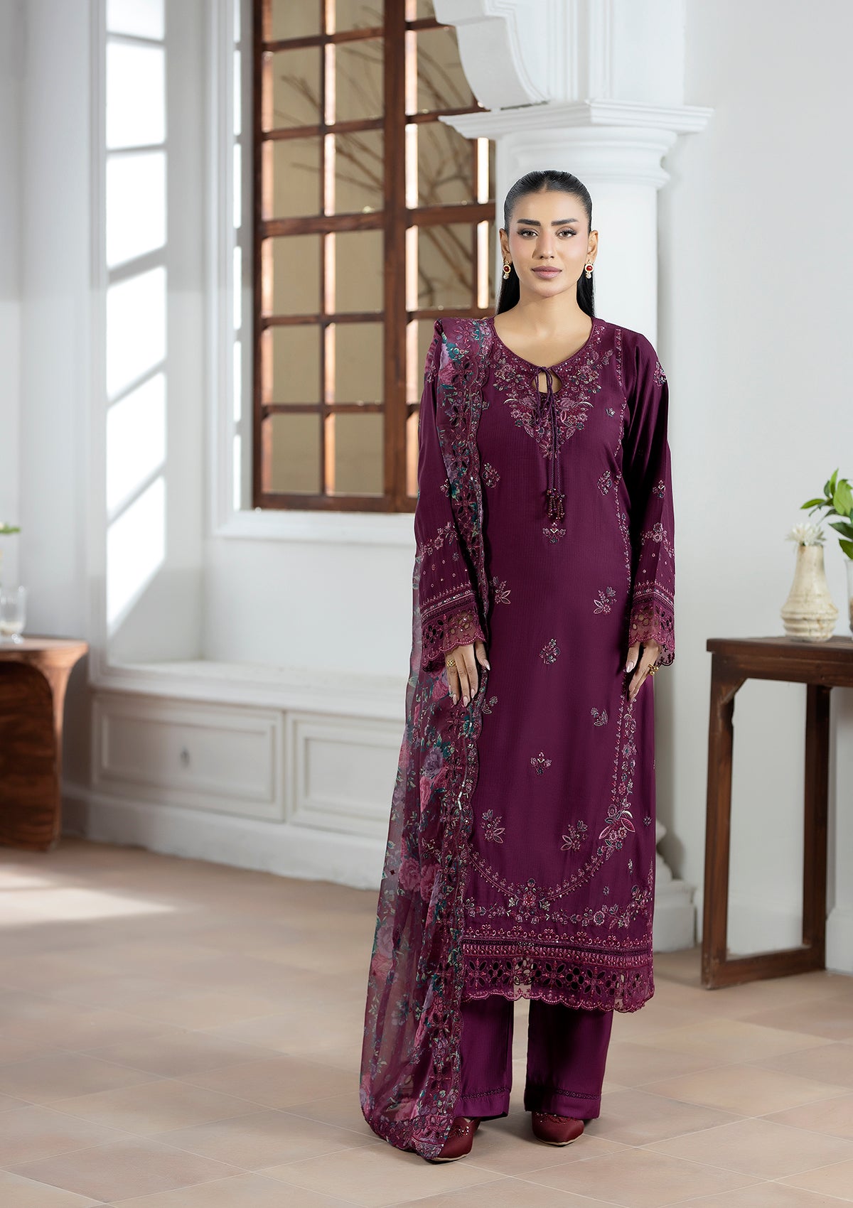 Embroidered Chiffon BT006602-LPP