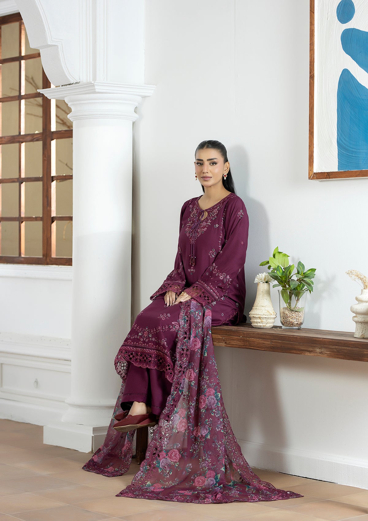 Embroidered Chiffon BT006602-LPP