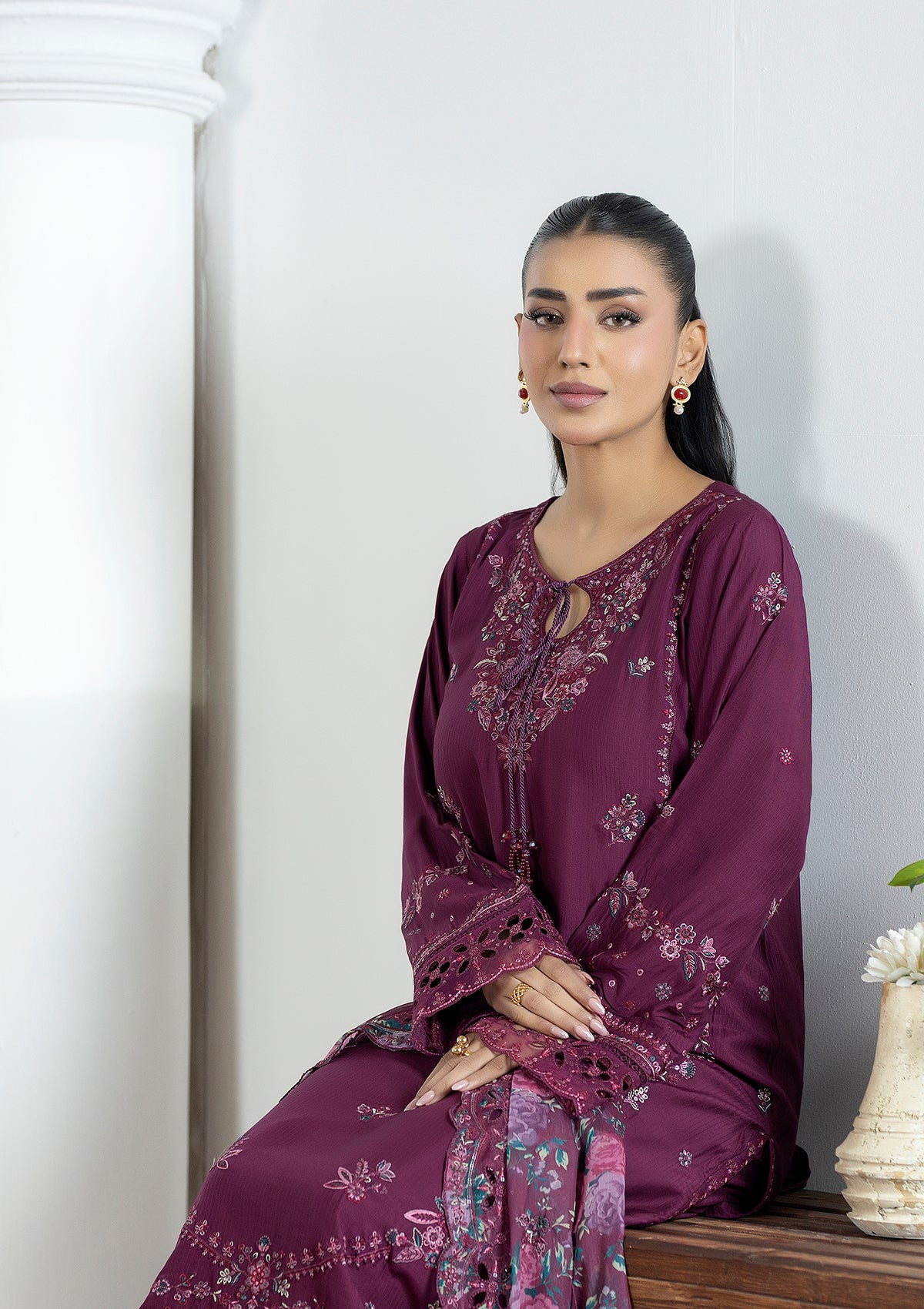 Embroidered Chiffon BT006602-LPP