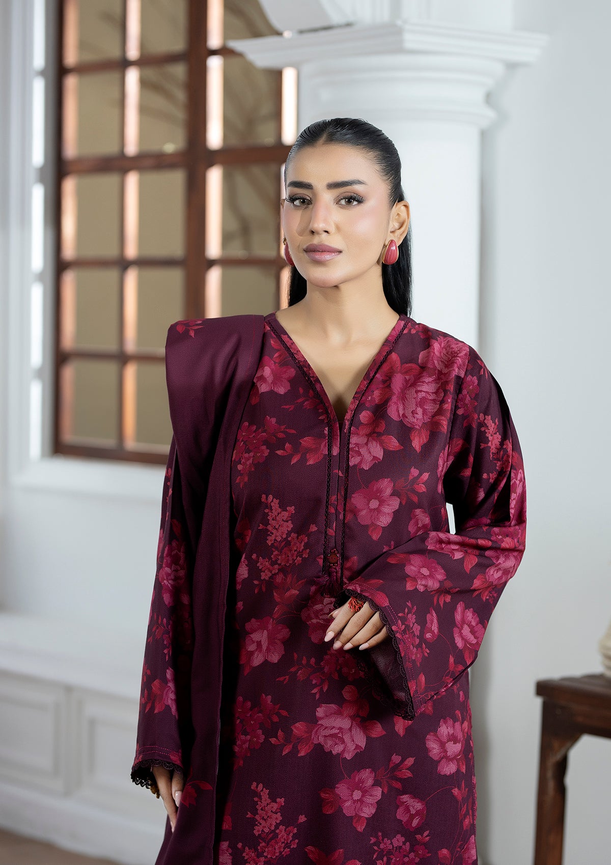 Printed Dhanak BT006605-RED