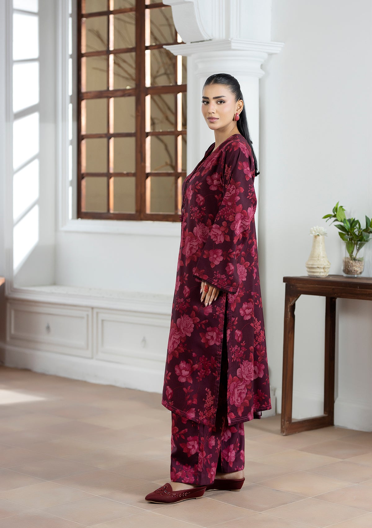 Printed Dhanak BT006605-RED