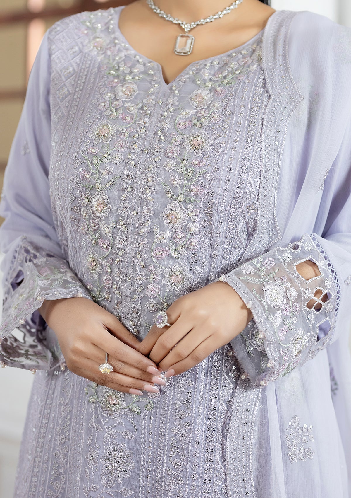 Embroidered Chiffon BT006602-LPP