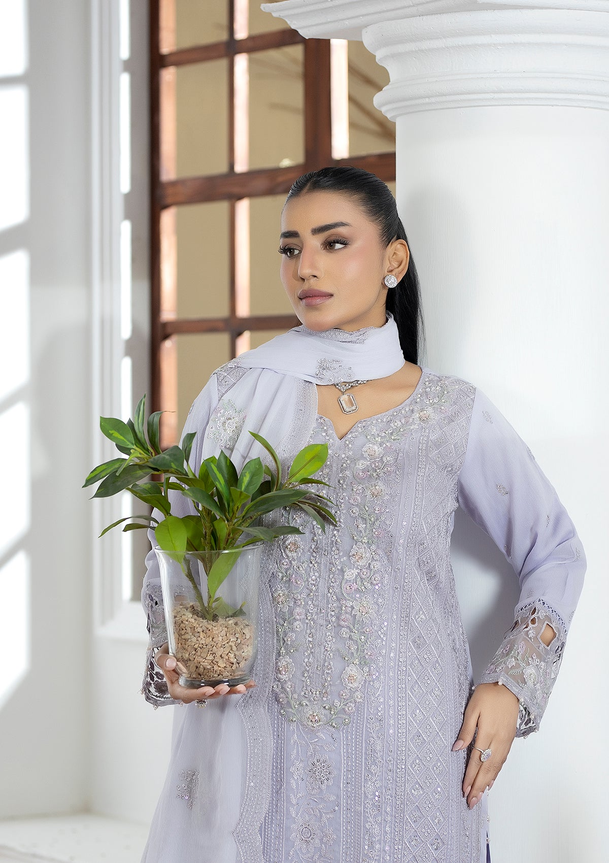 Embroidered Chiffon BT006602-LPP