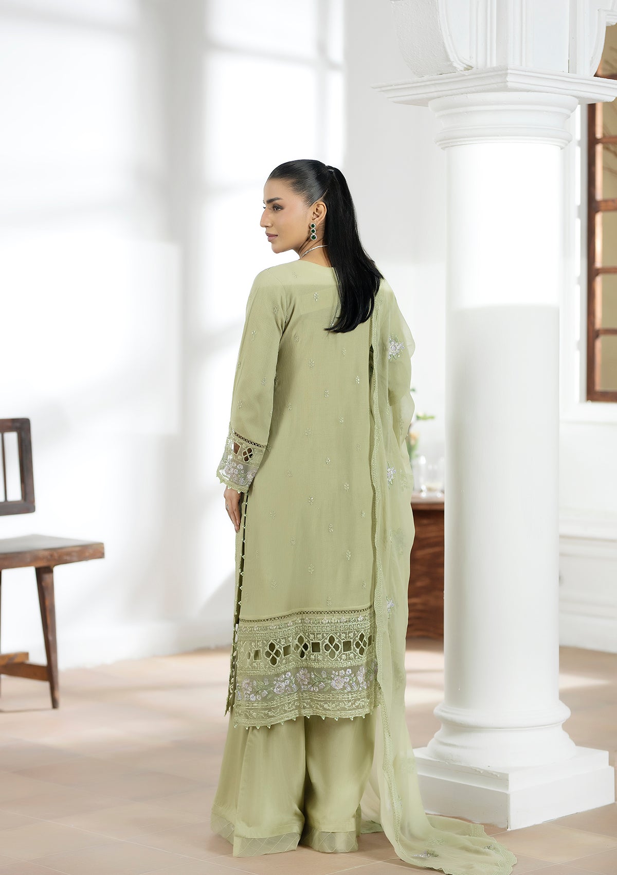 Embroidered Chiffon BT006602-PST