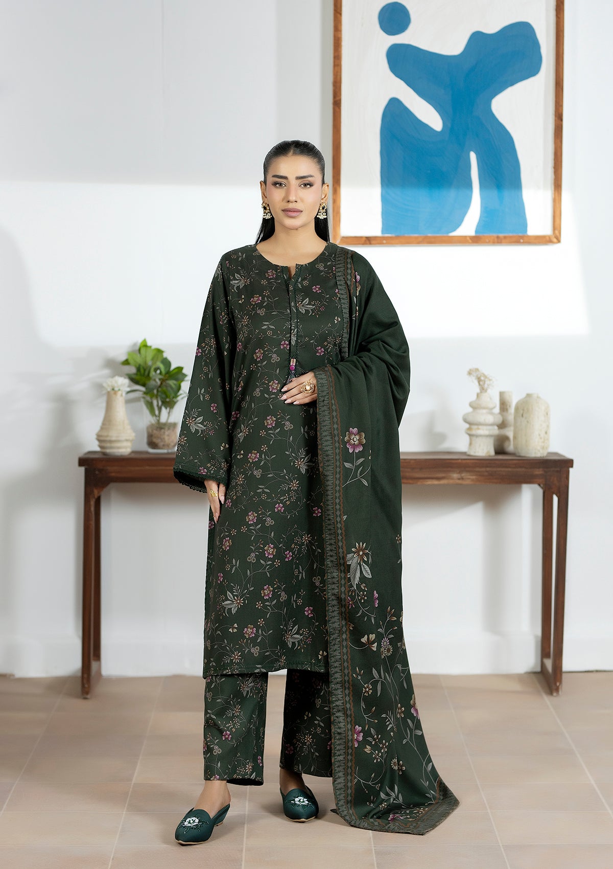 Printed Dhanak BT006605-GRN